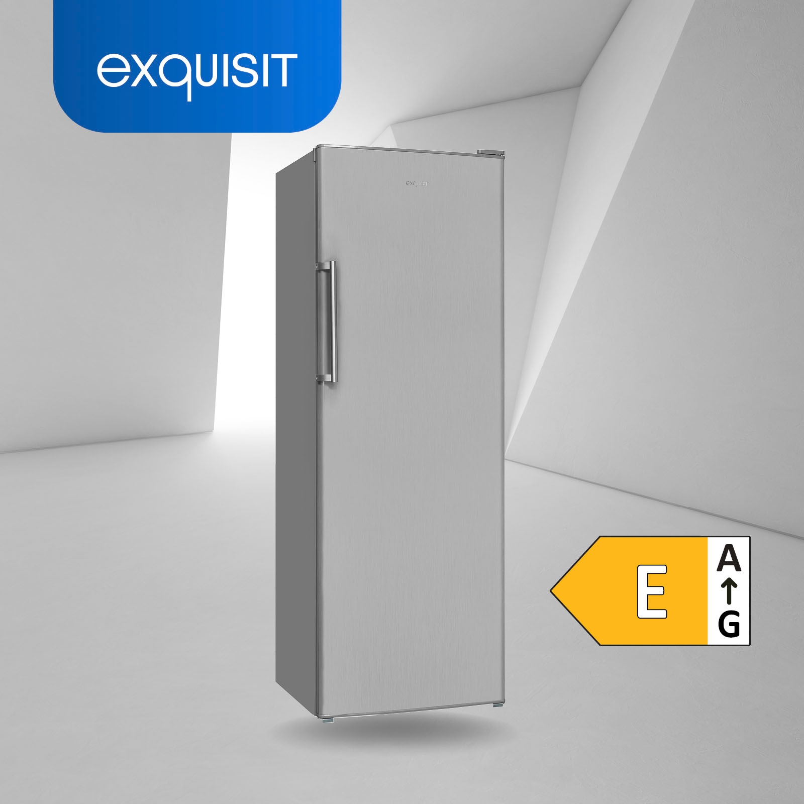 exquisit Gefrierschrank »GS280-H-040E inoxlook«, 173 cm hoch, 60 cm breit, 242 L Volumen, 4 Sterne Gefrieren