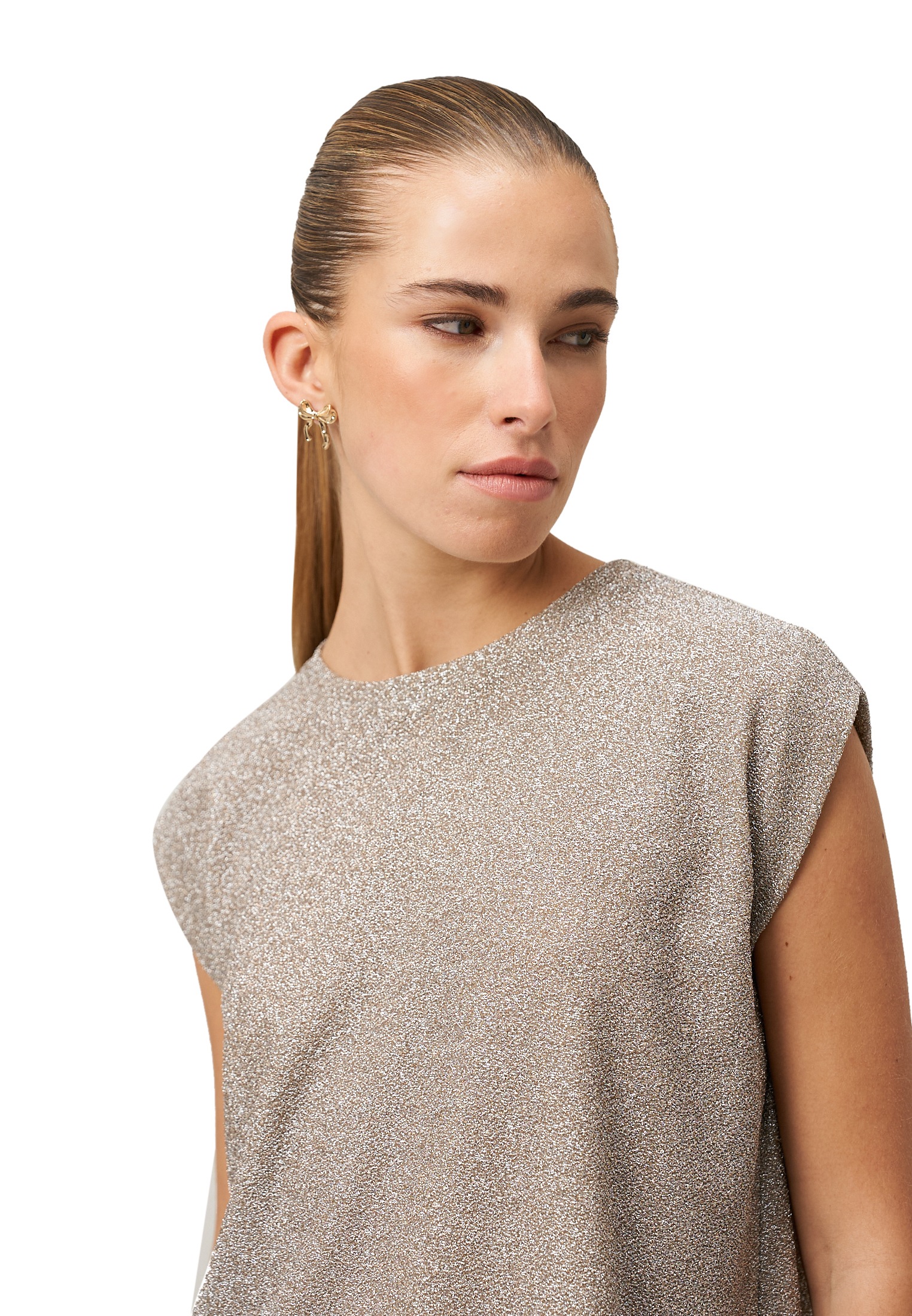 Zero Paillettenshirt »Glitzershirt mit Rundhalsausschnitt«