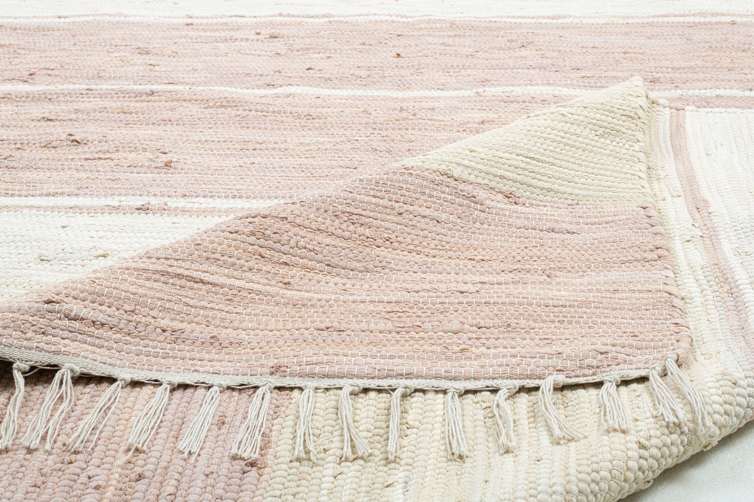 THEKO Läufer »Stripe Online OTTO mit Baumwolle, rechteckig, reine Handweb Fransen Cotton«, Flachgewebe, handgewebt, im Shop