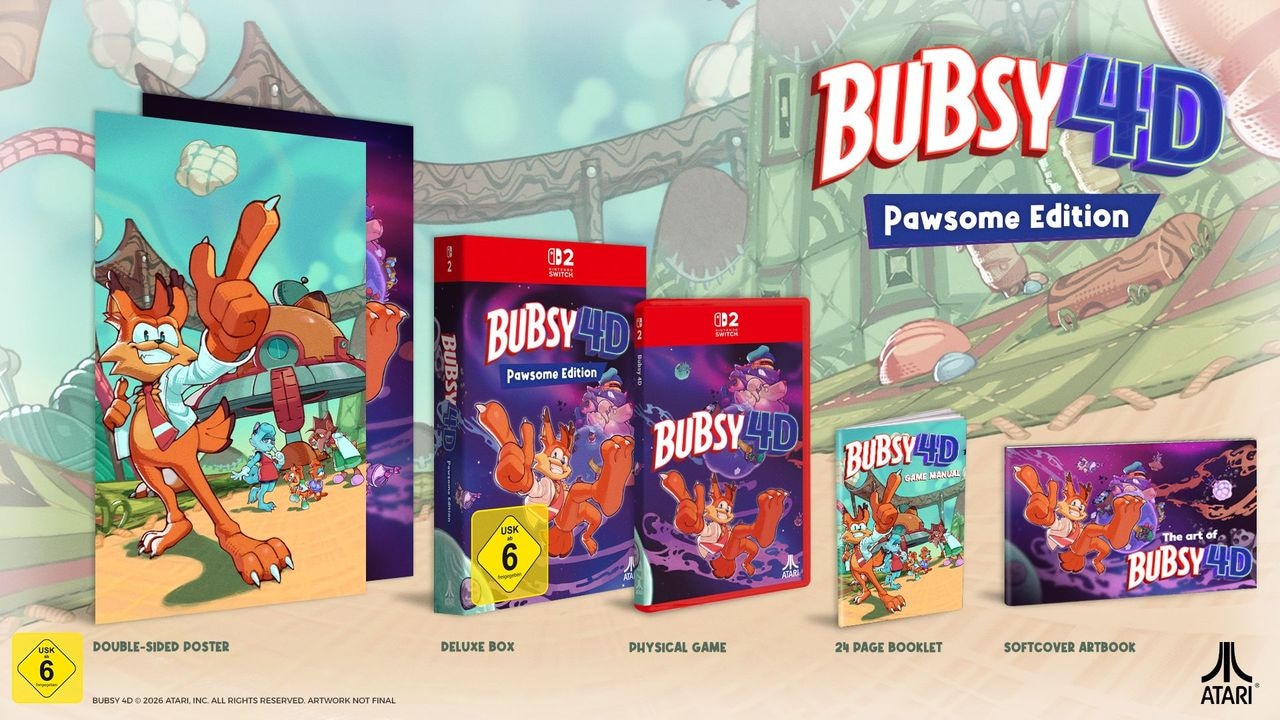 ATARI Spielesoftware »Bubsy 4D Pawsome Edition« Nintendo Switch 2