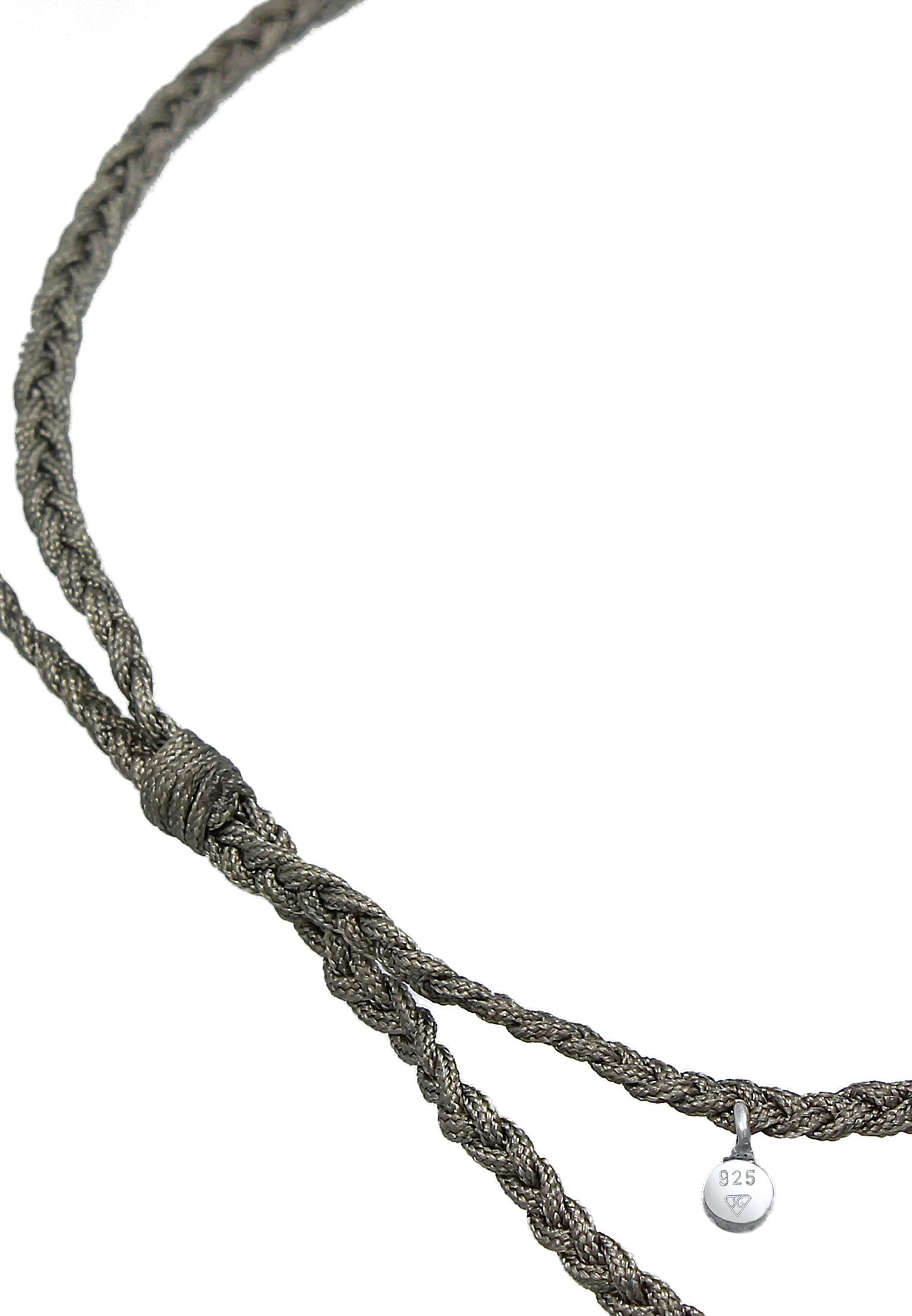 Elli Fußketten Set »Fußschmuck Nylon Bändchen Beads Set (2 tlg.) 925 Silber«