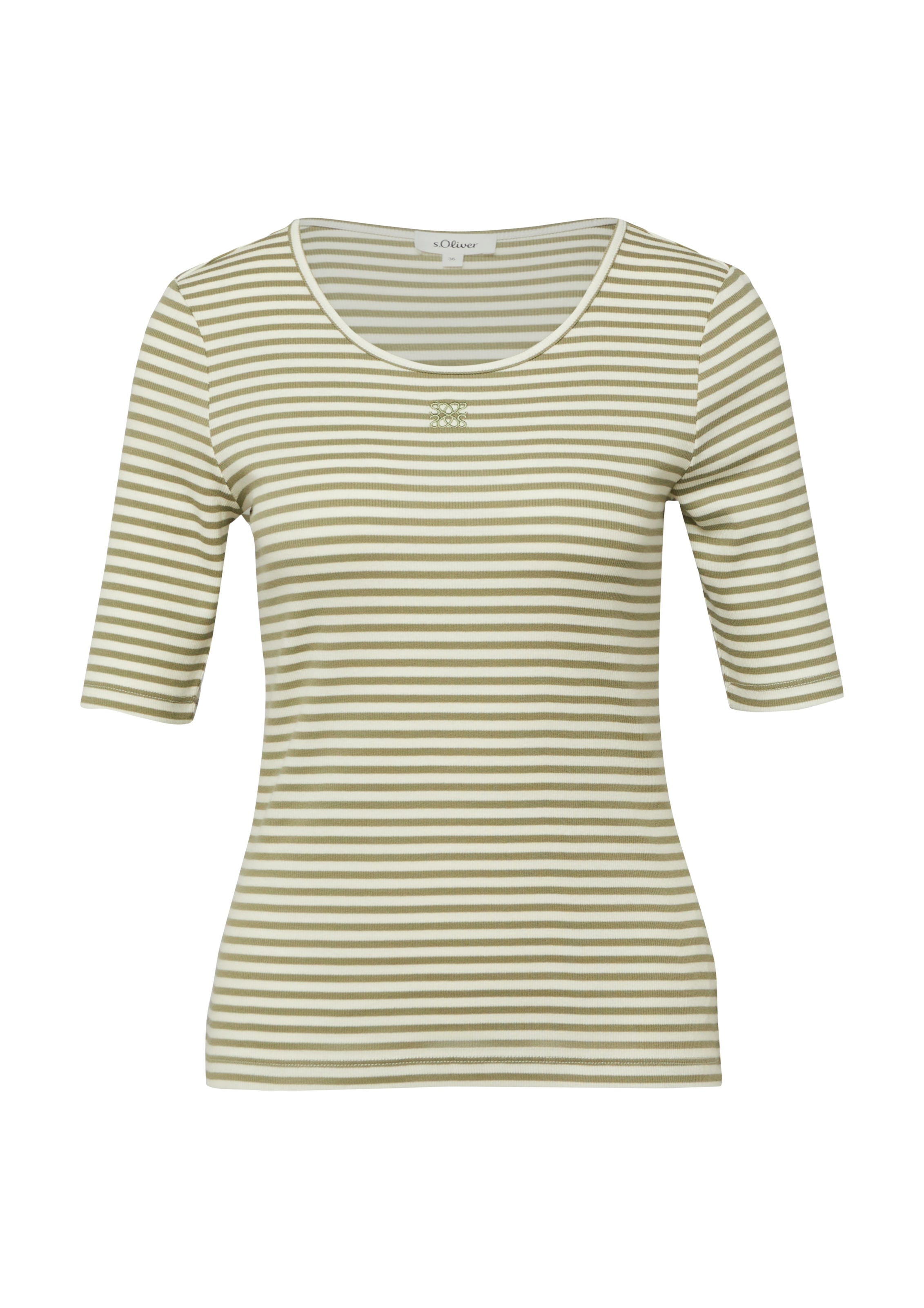 s.Oliver Rundhalsshirt Sommershirt mit feinen Streifen