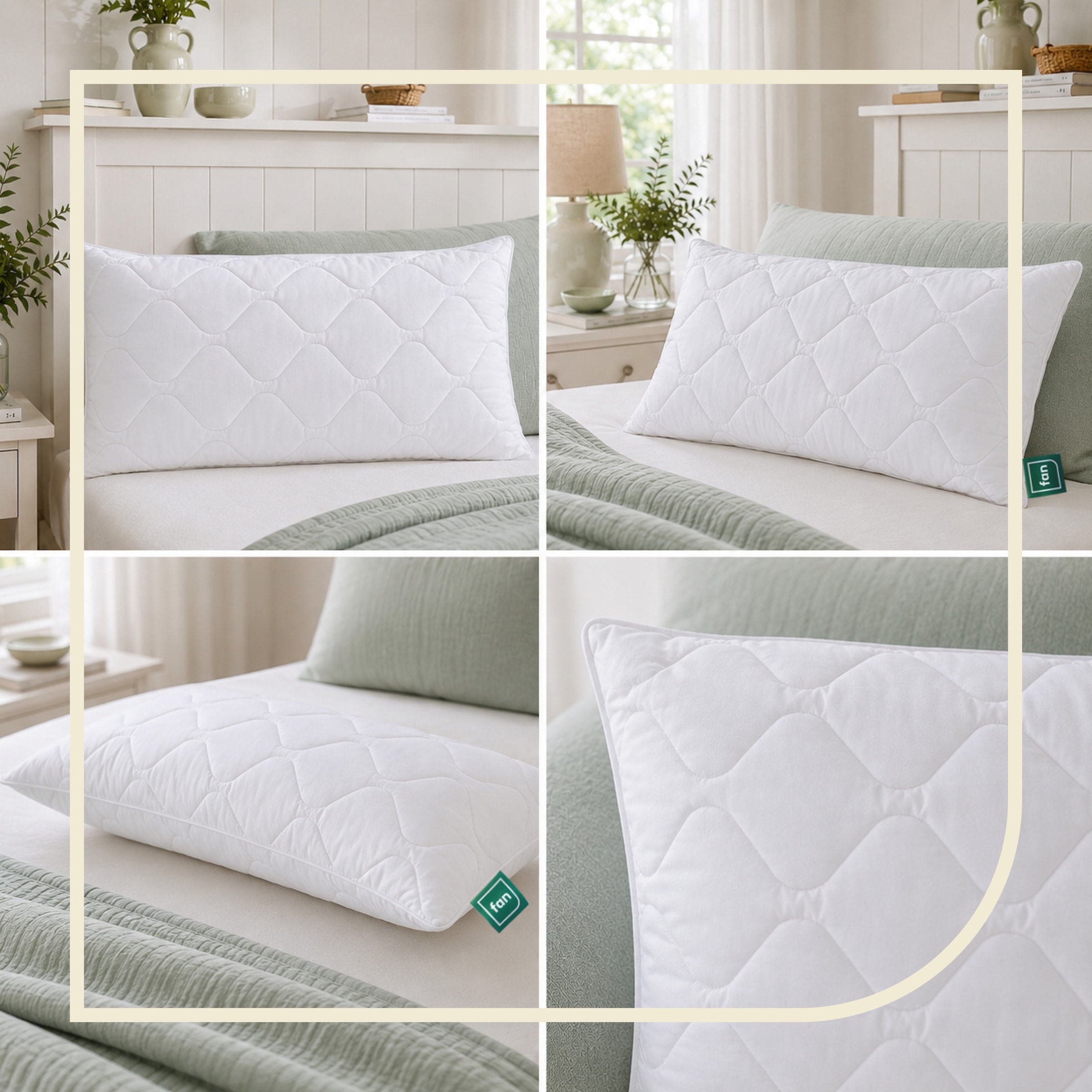 fan Microfaserkissen »Kansas, mit Baumwollbezug und Reißverschluss« Füllung: 100% Microfaser 1 Stk. tlg. in 40x80 oder 80x80 cm, Kopfkissen aus Microfaser, Made in Germany