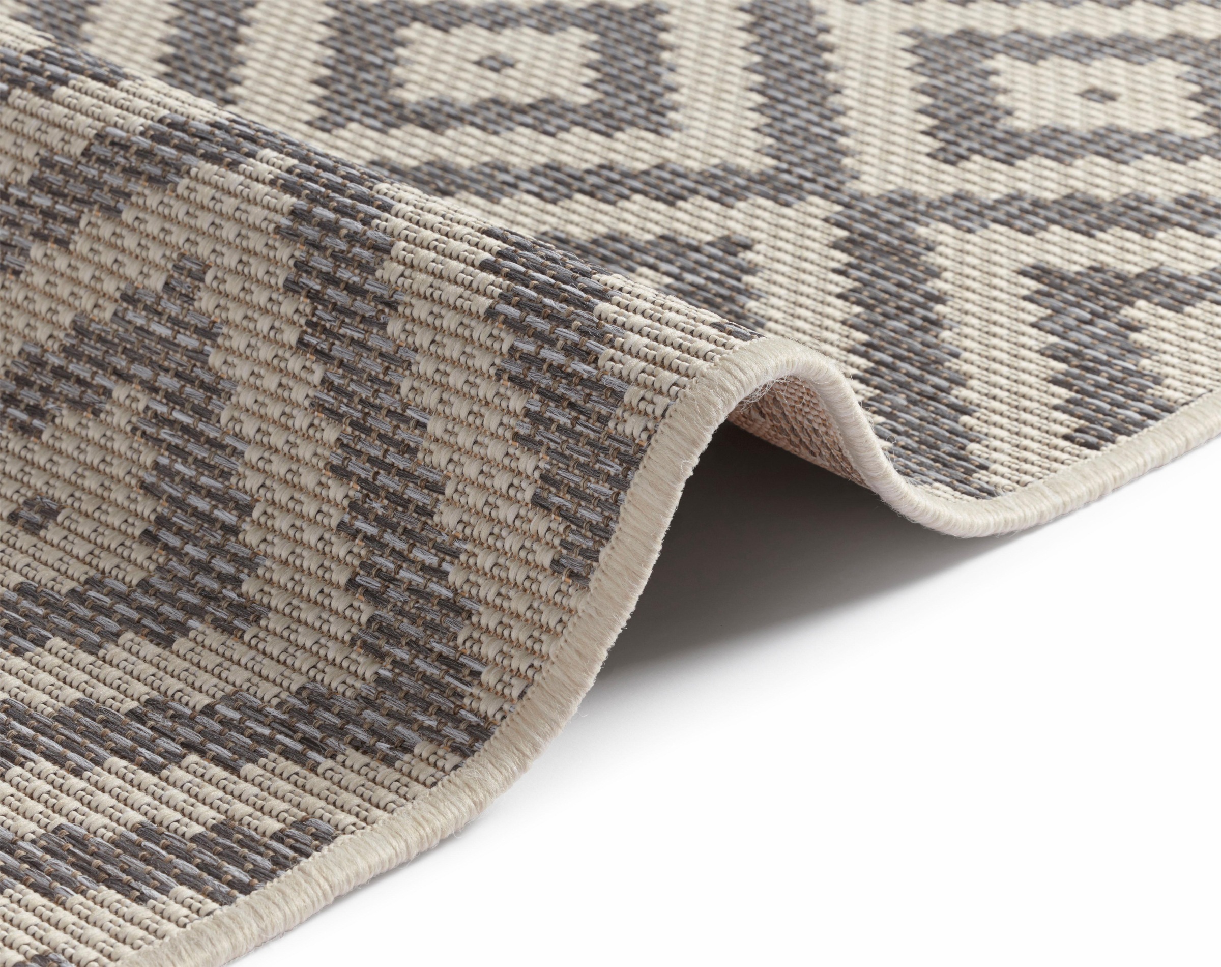 freundin Home Collection Läufer »Summer«, rechteckig, 4 mm Höhe, In-und Outdoor geeignet, Rauten Design, Pflegeleicht, Flachgewebe