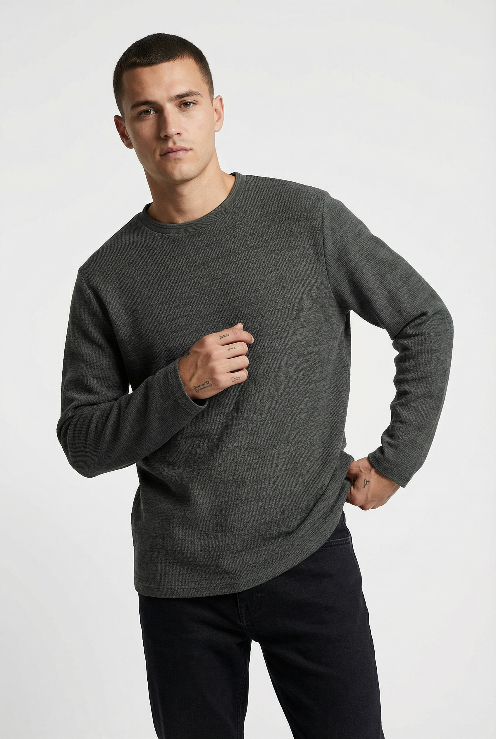 Jack & Jones Langarmshirt »JPRBLUDEREK LS STRUCTURE TEE«