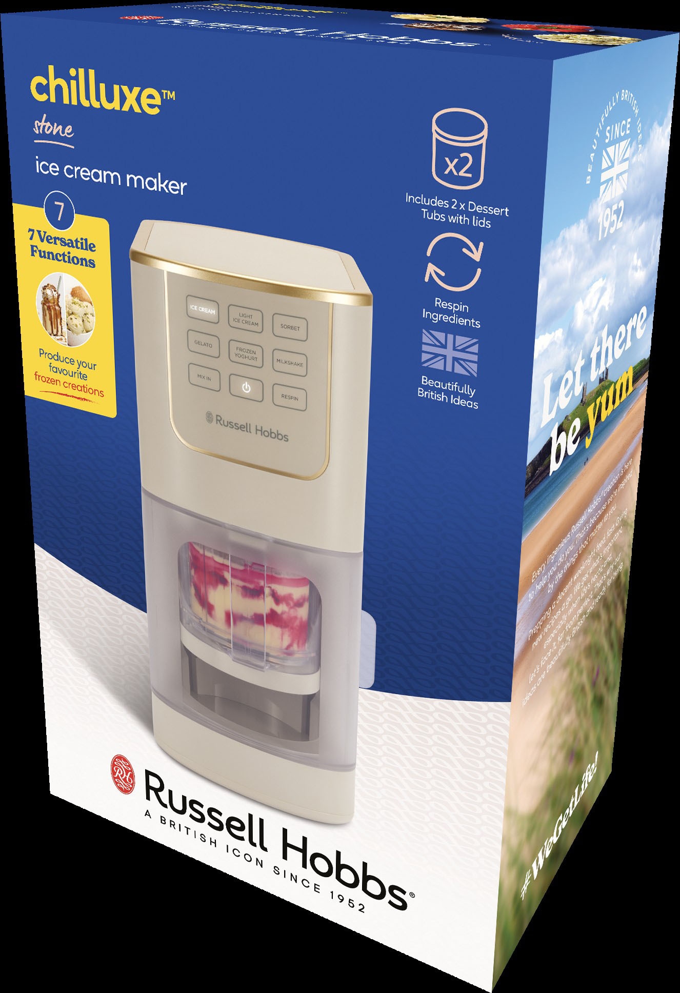 RUSSELL HOBBS Eismaschine »Chilluxe 28750-56« für Eiscreme, Sorbet, FrozenYoghurt & Milkshake