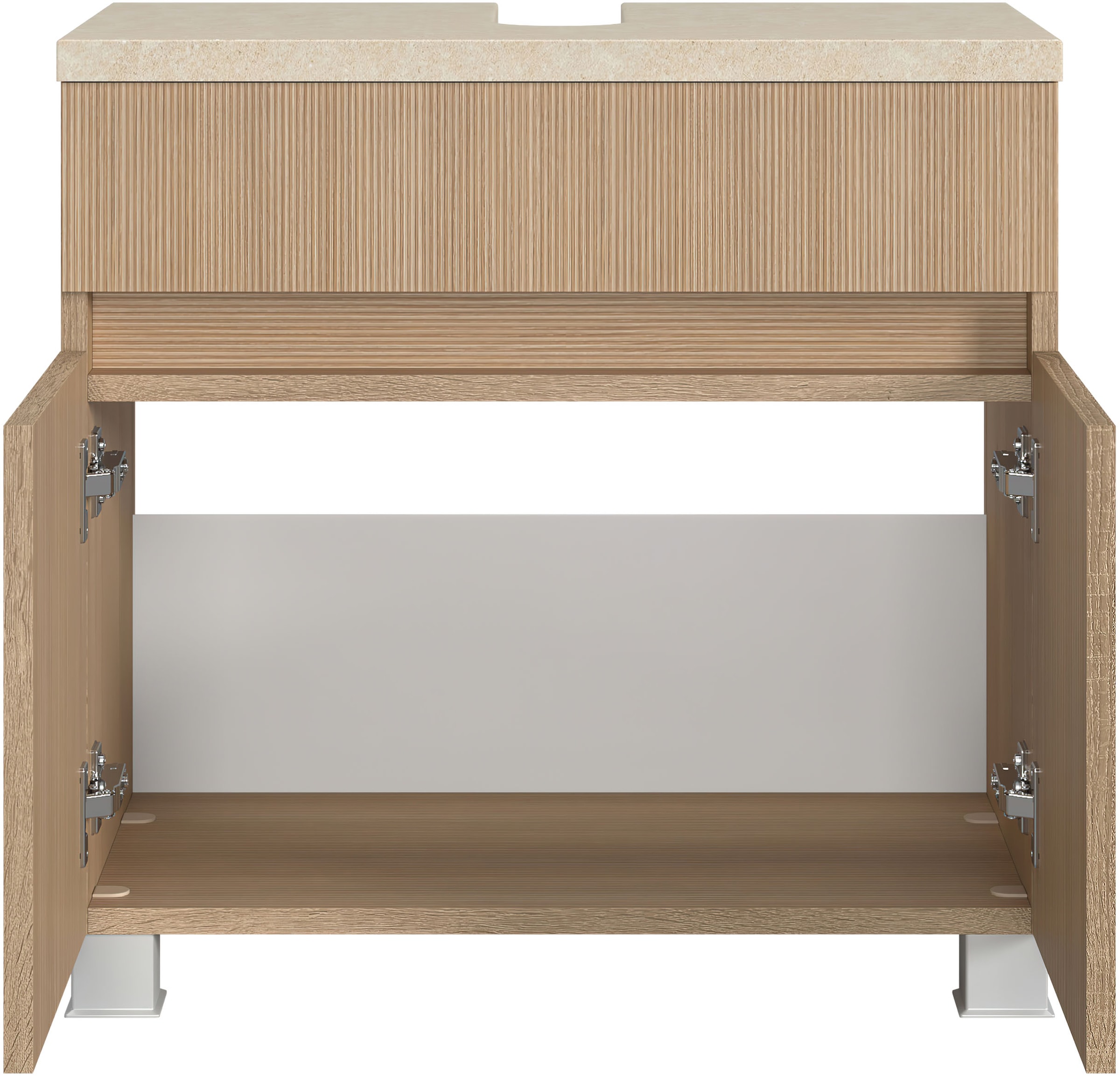 welltime Badmöbel-Set »Eixo«, 60 cm breit, Badmöbel mit LED-Beleuchtung