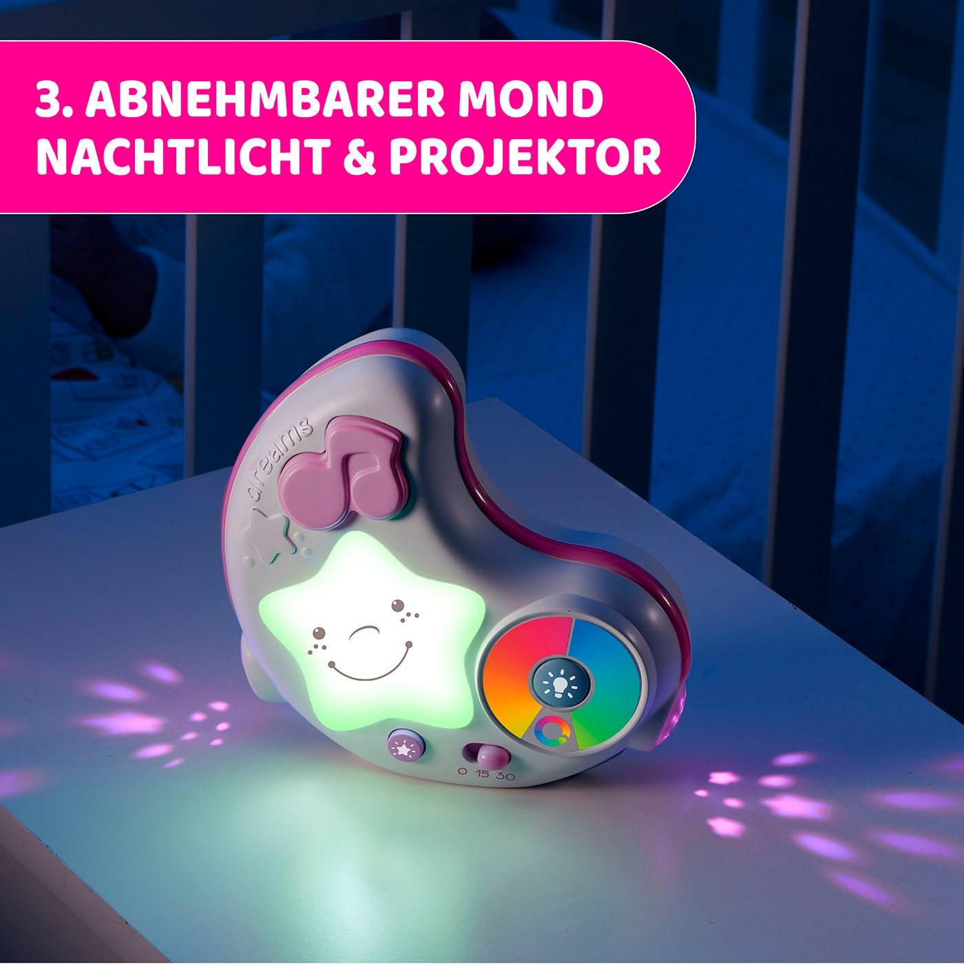 Chicco Baby Gym »Farbspiel Gym, Pink«, mit Projektionen und Melodien