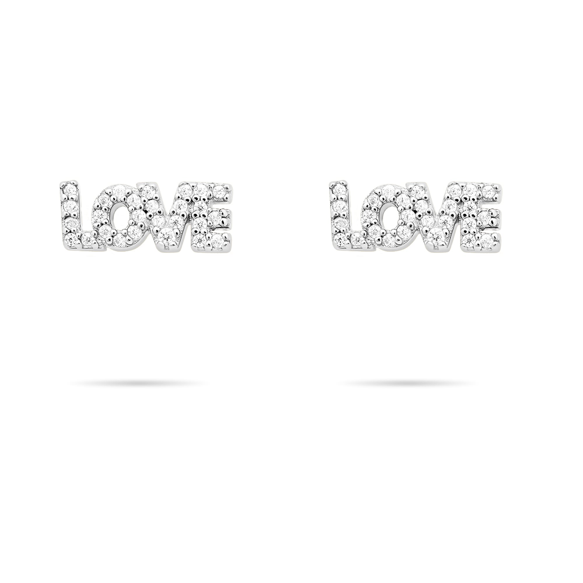 Tamaris Paar Ohrstecker »Schmuck Geschenk Silber 925 Ohrstecker Love Letters« mit Zirkonia (synth.)