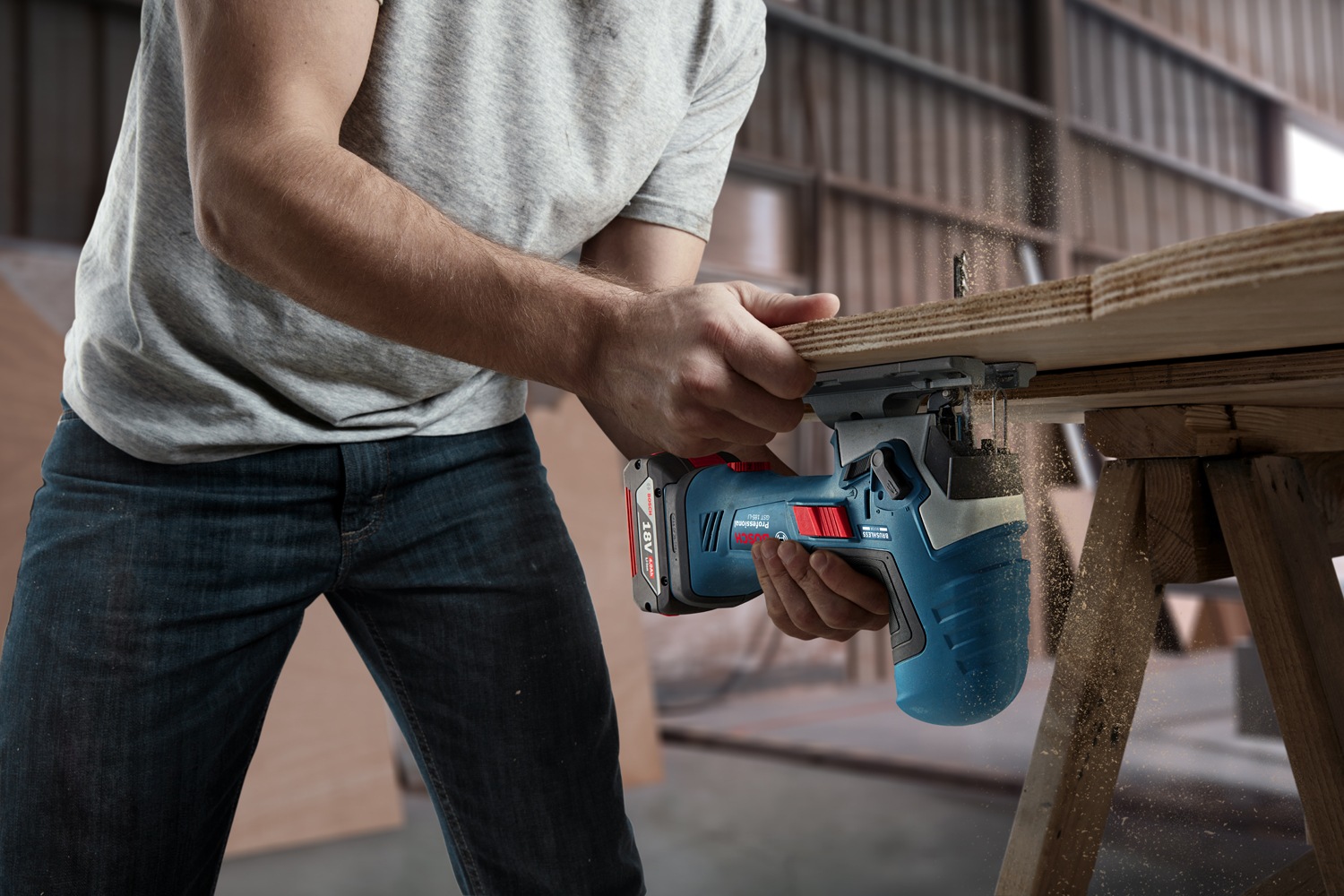 Bosch Professional Akku-Stichsäge »»GST 18V-125 S««, in L-BOXX 136, ohne Akku, ohne Ladegerät