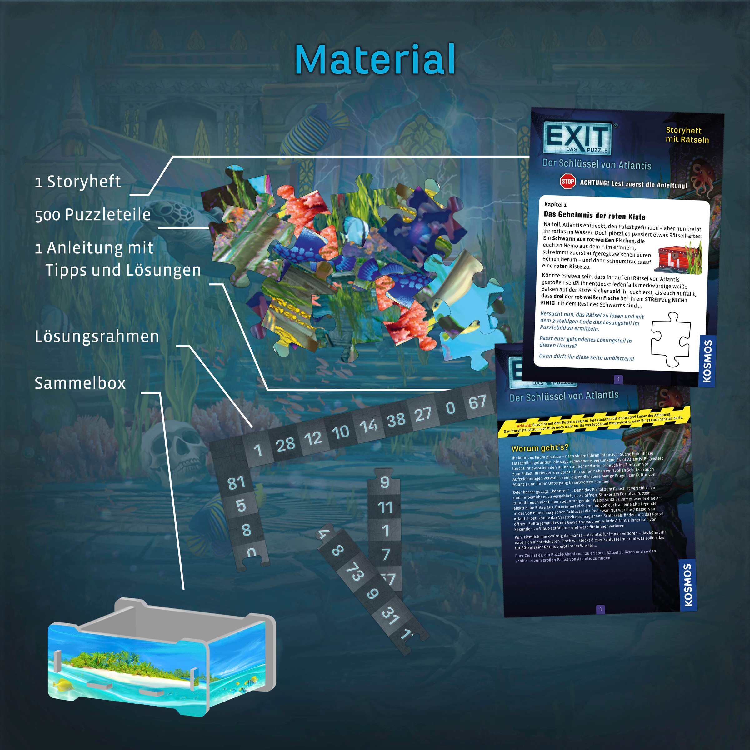 Kosmos Puzzle »EXIT, Das Puzzle, Der Schlüssel von Atlantis«, Made in Germany