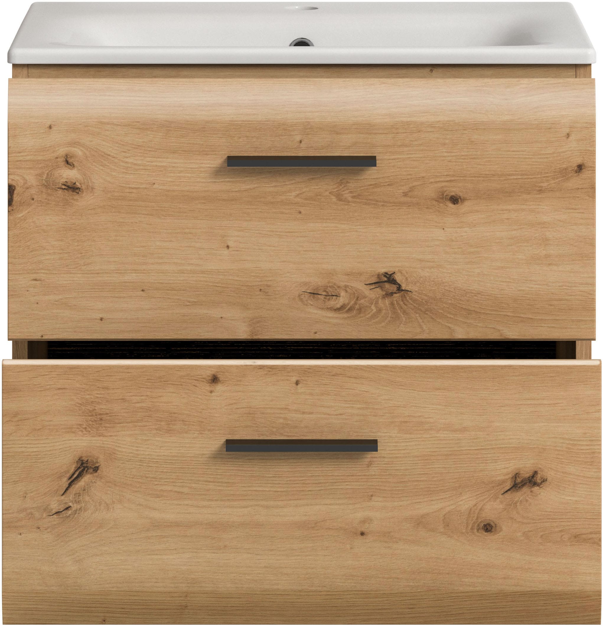 INOSIGN Waschbeckenunterschrank 2 Stk. tlg. Florenz, Waschtisch inkl. Waschbecken, Artisan Oak NB, Schubladen
