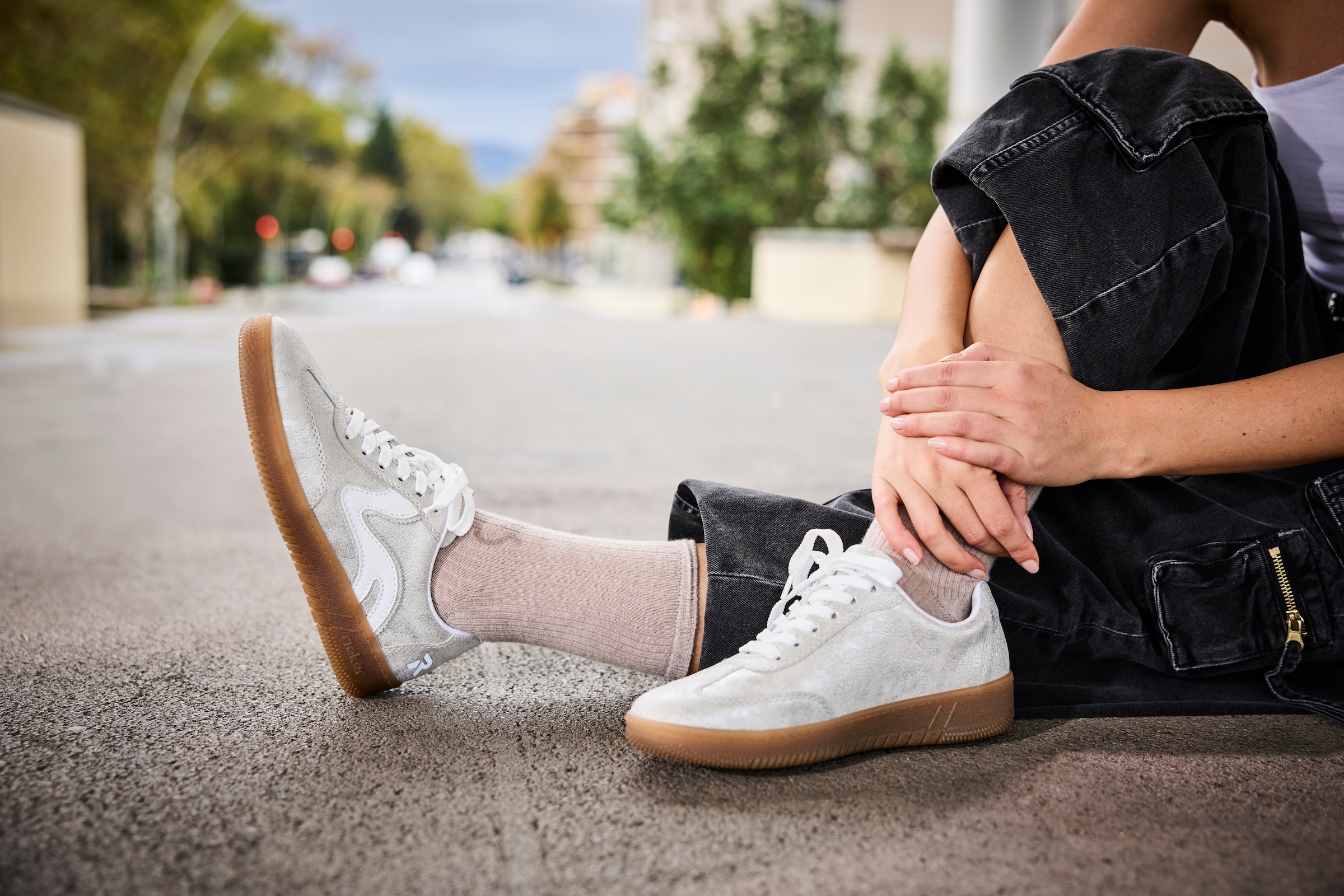 RIEKER Sport Plateausneaker, Freizeitschuh, Halbschuh, Schnürschuh in veganer Verarbeitung