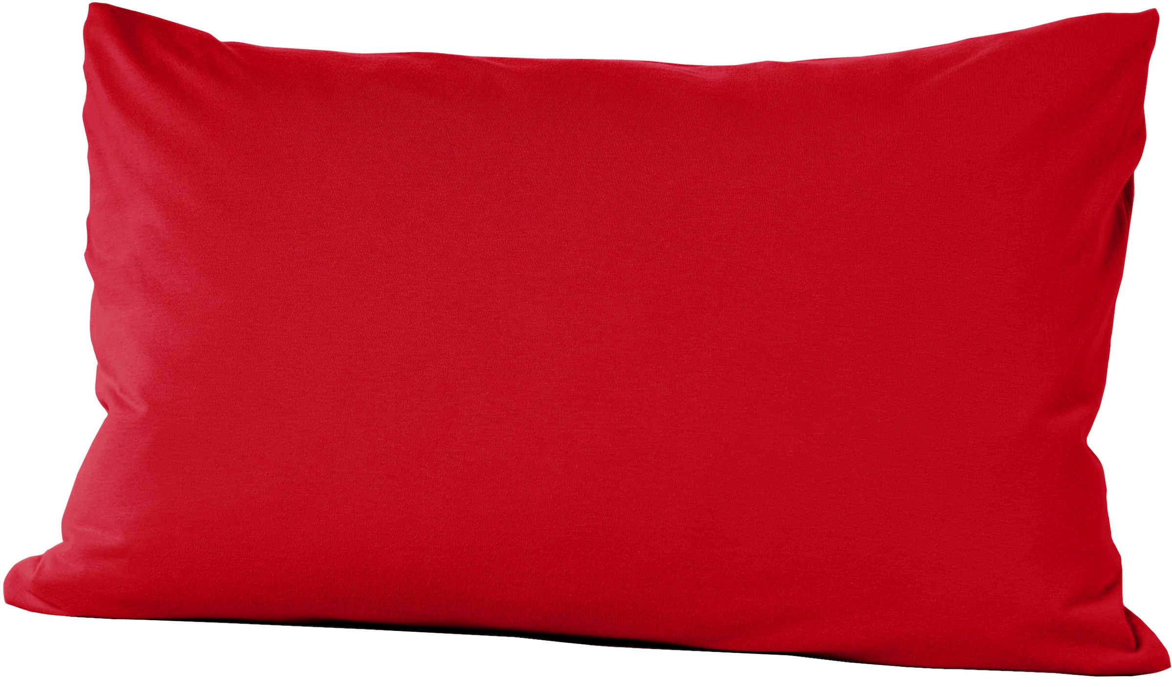 Primera Kissenbezug »Mako-Feinjersey Kissenbezug im Doppelpack« In vielen Uni-Tönen in rot, Größe B/L: 40 cm x 60 cm