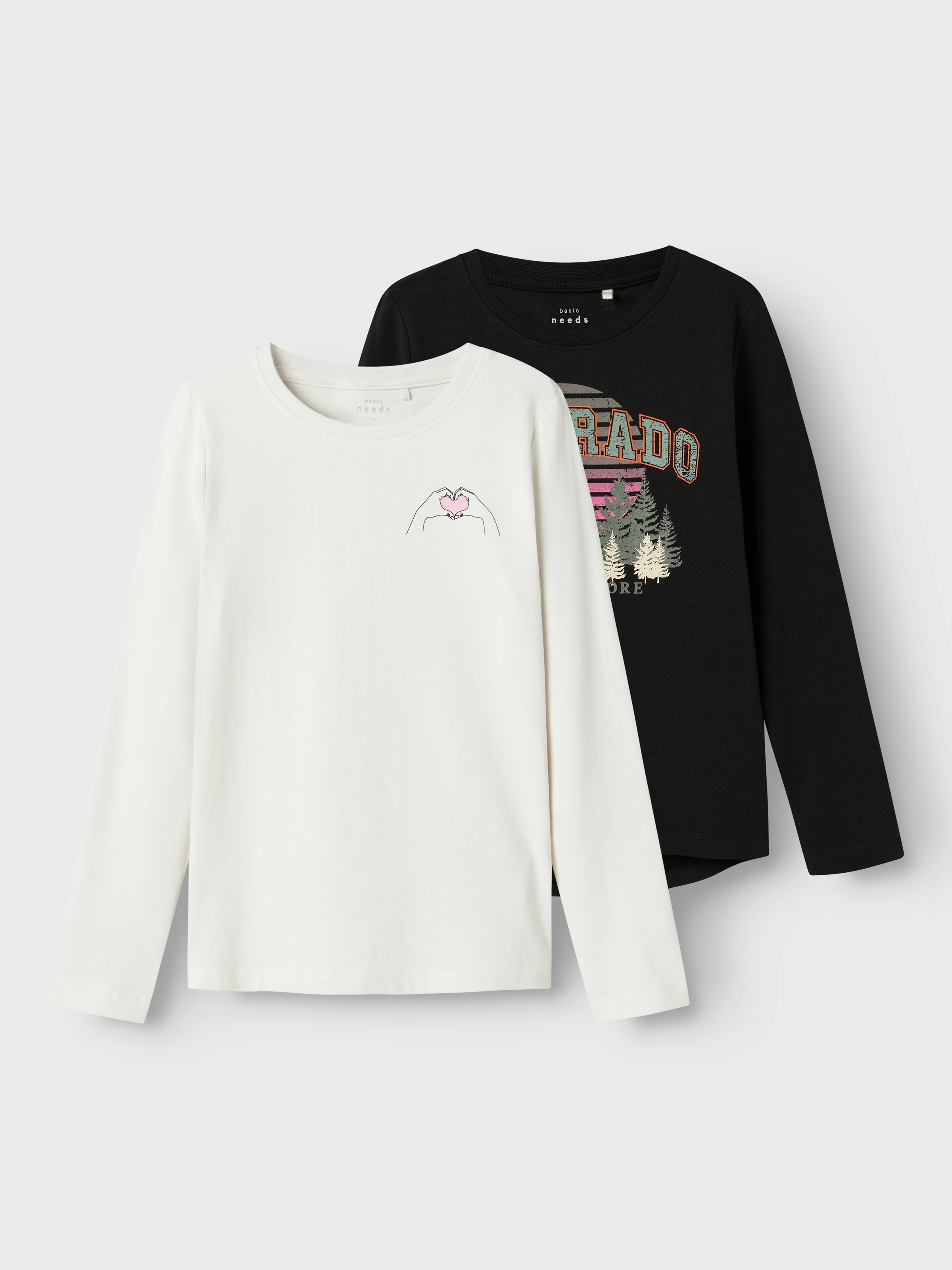 Name It Langarmshirt »NKFVIX 2P LS TOP«, (Packung, 2er-Pack)