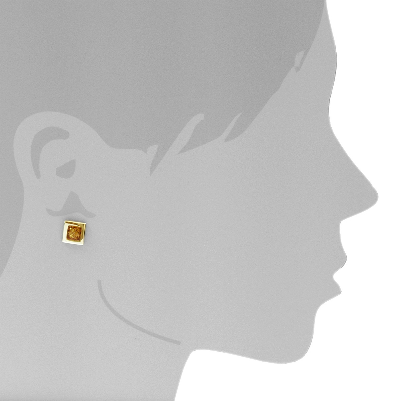 OSTSEE-SCHMUCK Paar Ohrstecker »- Vica - Gold 333/000 - Bernstein«
