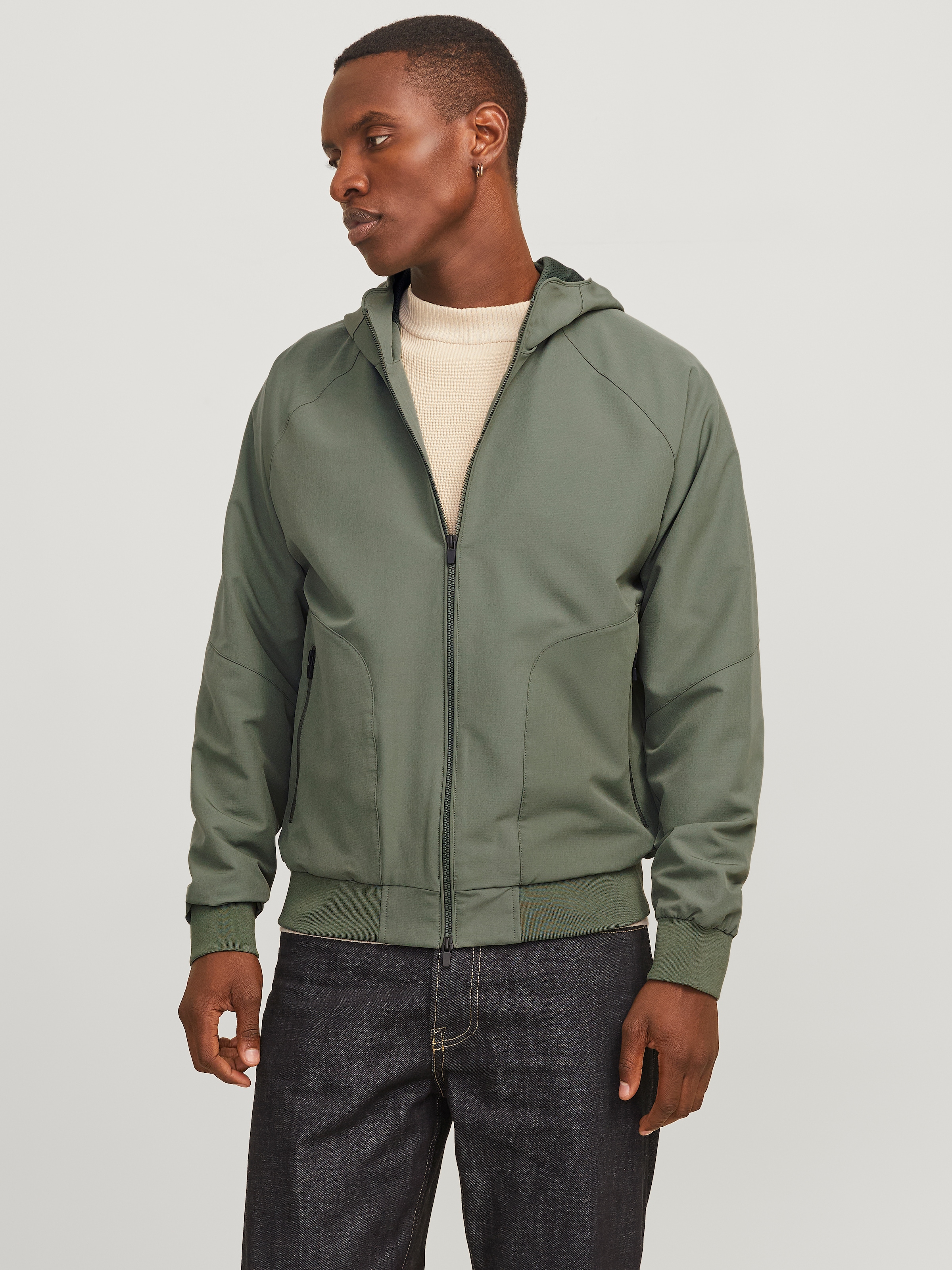 Jack & Jones Bomberjacke »JJEPERFECT BOMBER NOOS«, mit Kapuze, mit Kapuze