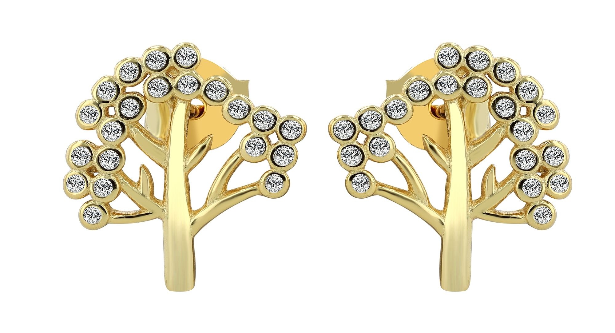 Adelia´s Paar Ohrstecker »Damen Ohrringe ¿ Ohrstecker Lebensbaum aus 925 Silber«