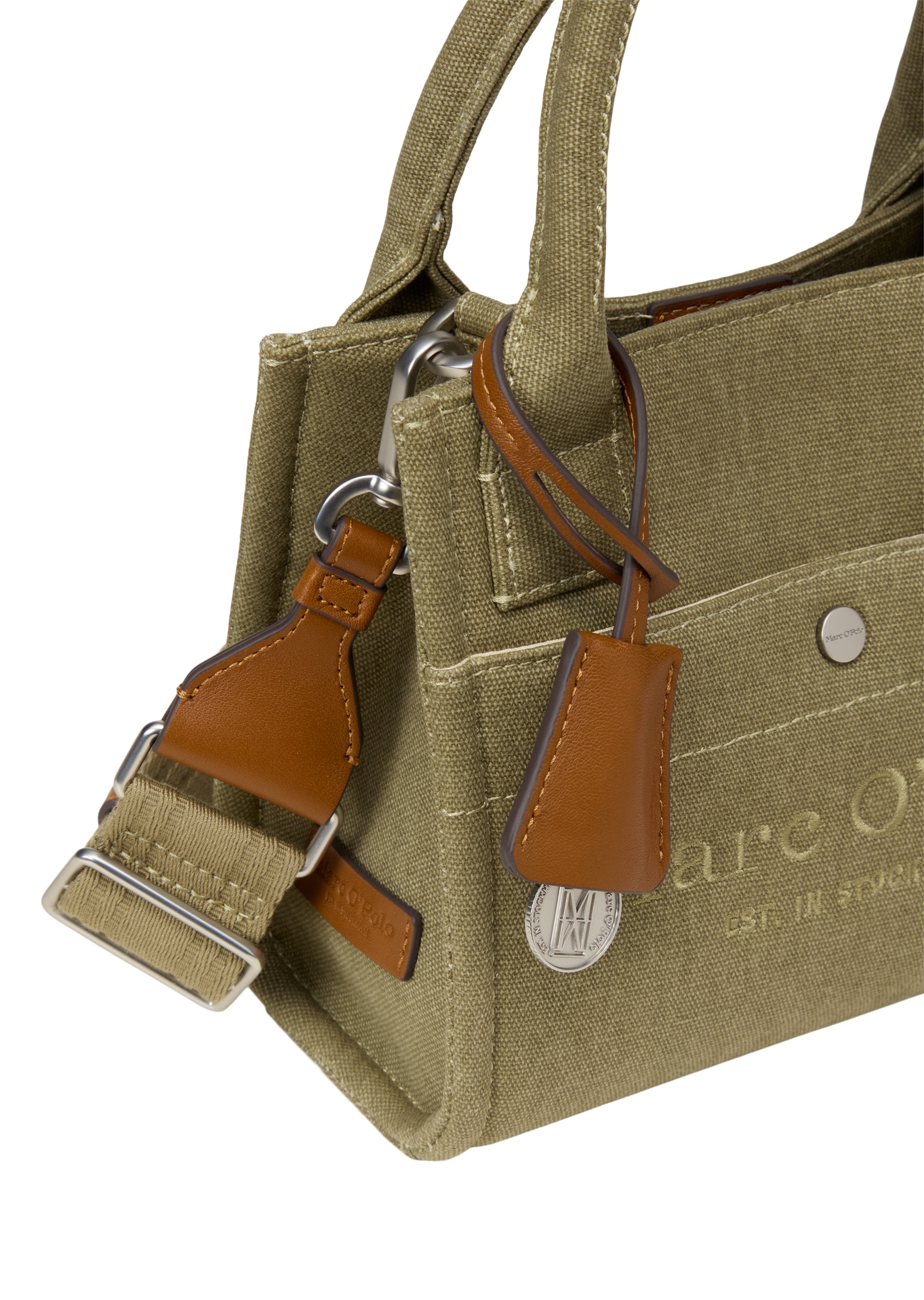 Marc O'Polo Accessories Henkeltasche »Mira« Handtasche, Umhängetasche mit Lederanhänger und Magnetverschluss