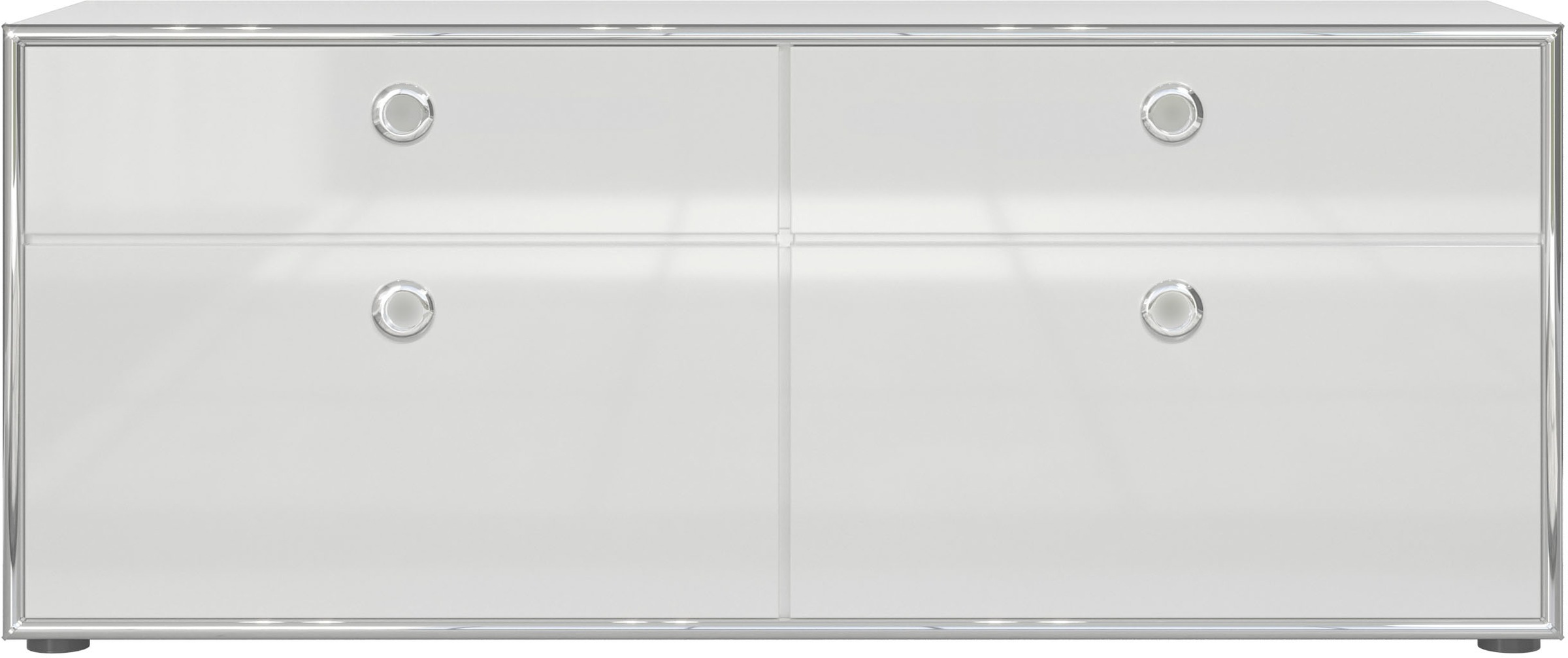 Places of Style Lowboard »Imperia«, Hochglanzoptik mit eleganter Chromumrahmung - Made in Italy