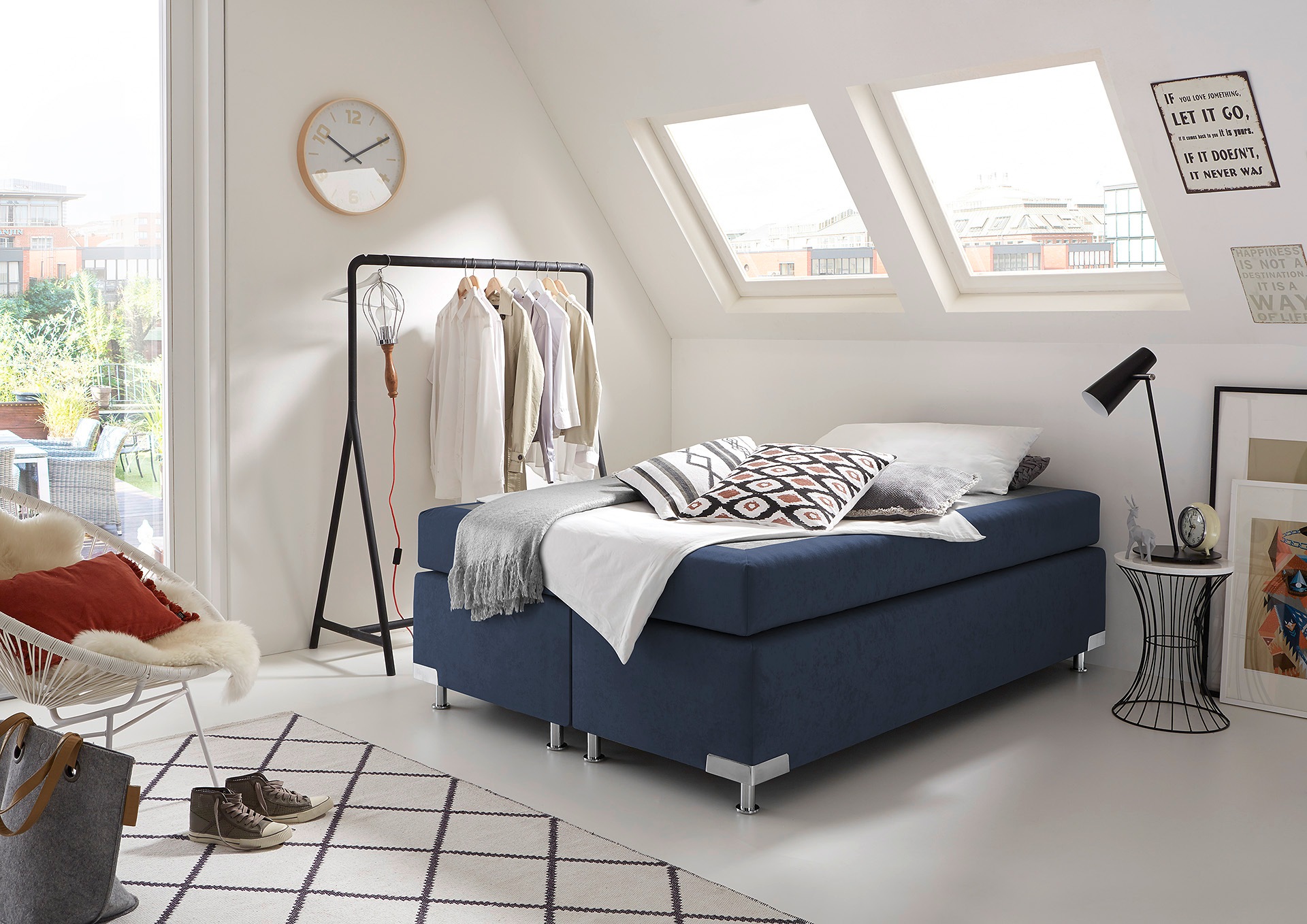 Westfalia Schlafkomfort Boxspringbett »Holland«, ohne Kopfteil, frei im Raum stellbar