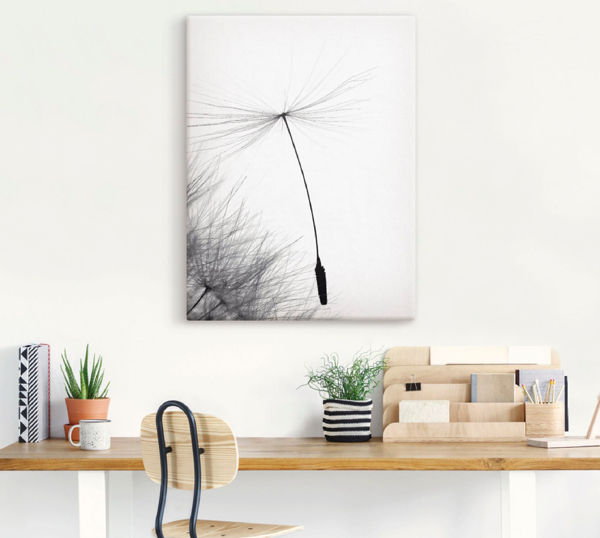 Artland Leinwandbild »Pusteblume Letzter Halt«, Blumen, (1 St.), auf Keilrahmen gespannt