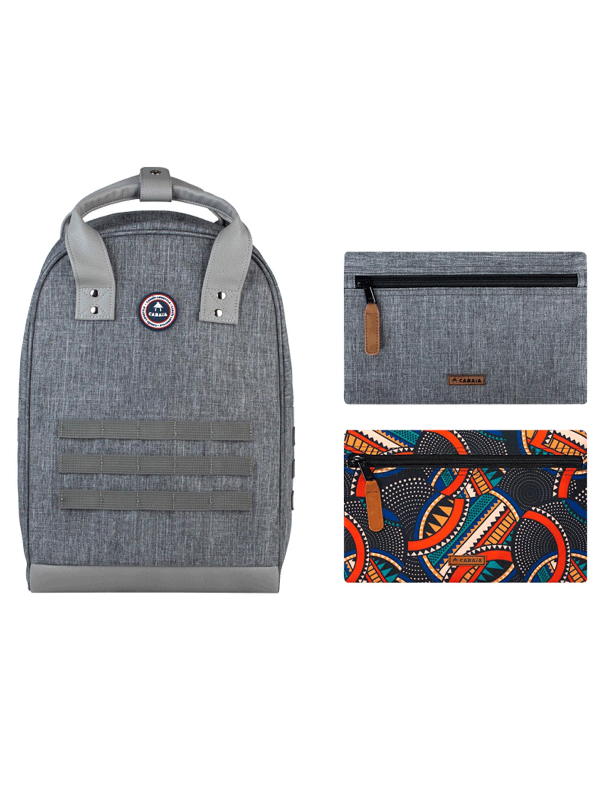 CABAIA Tagesrucksack »Tagesrucksack Old School M Recycled«, Cityrucksack mit austauschbaren Vordertaschen
