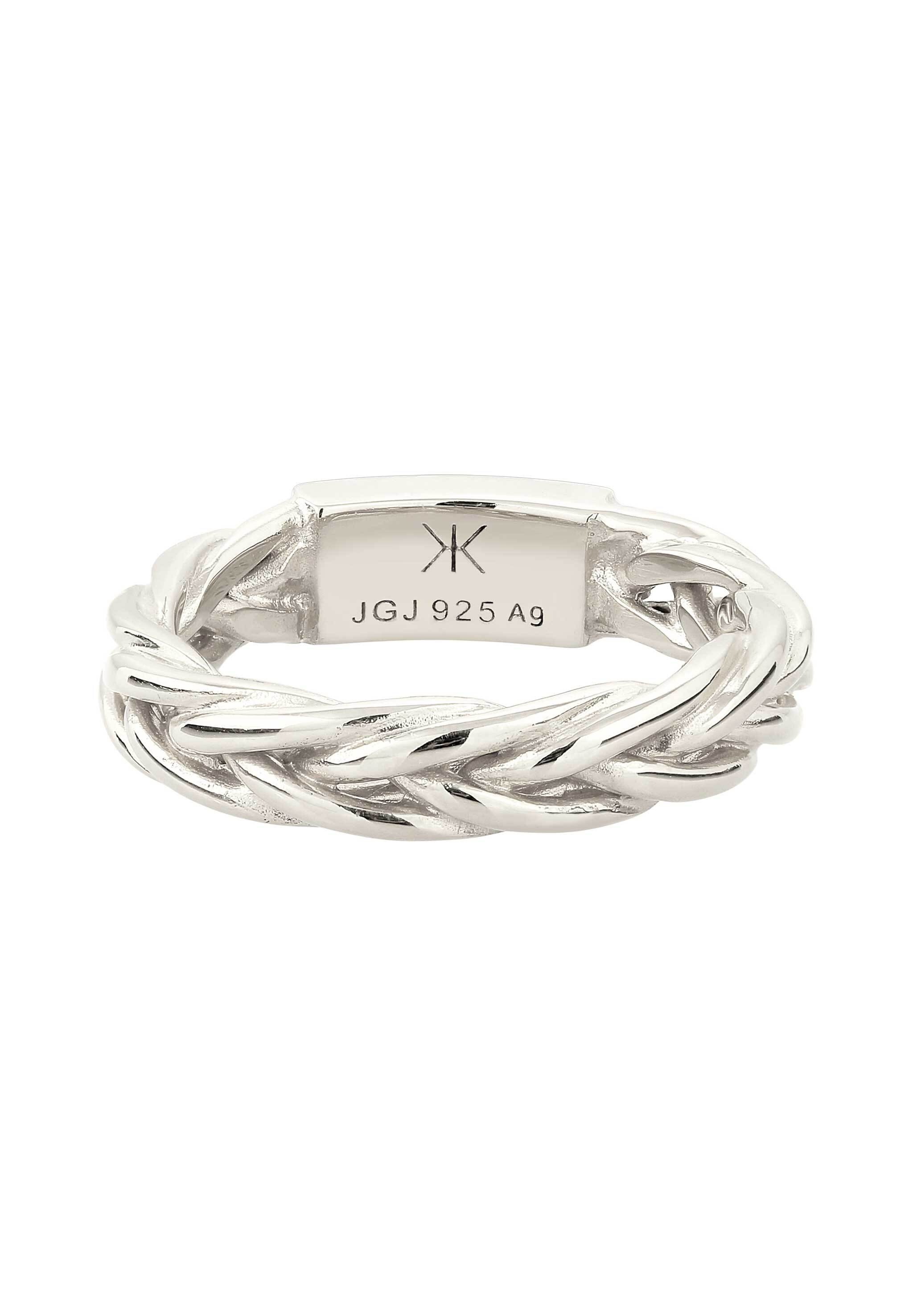 Kuzzoi Silberring »Ring Bandring Zopfkette Design 925 Sterling Silber«