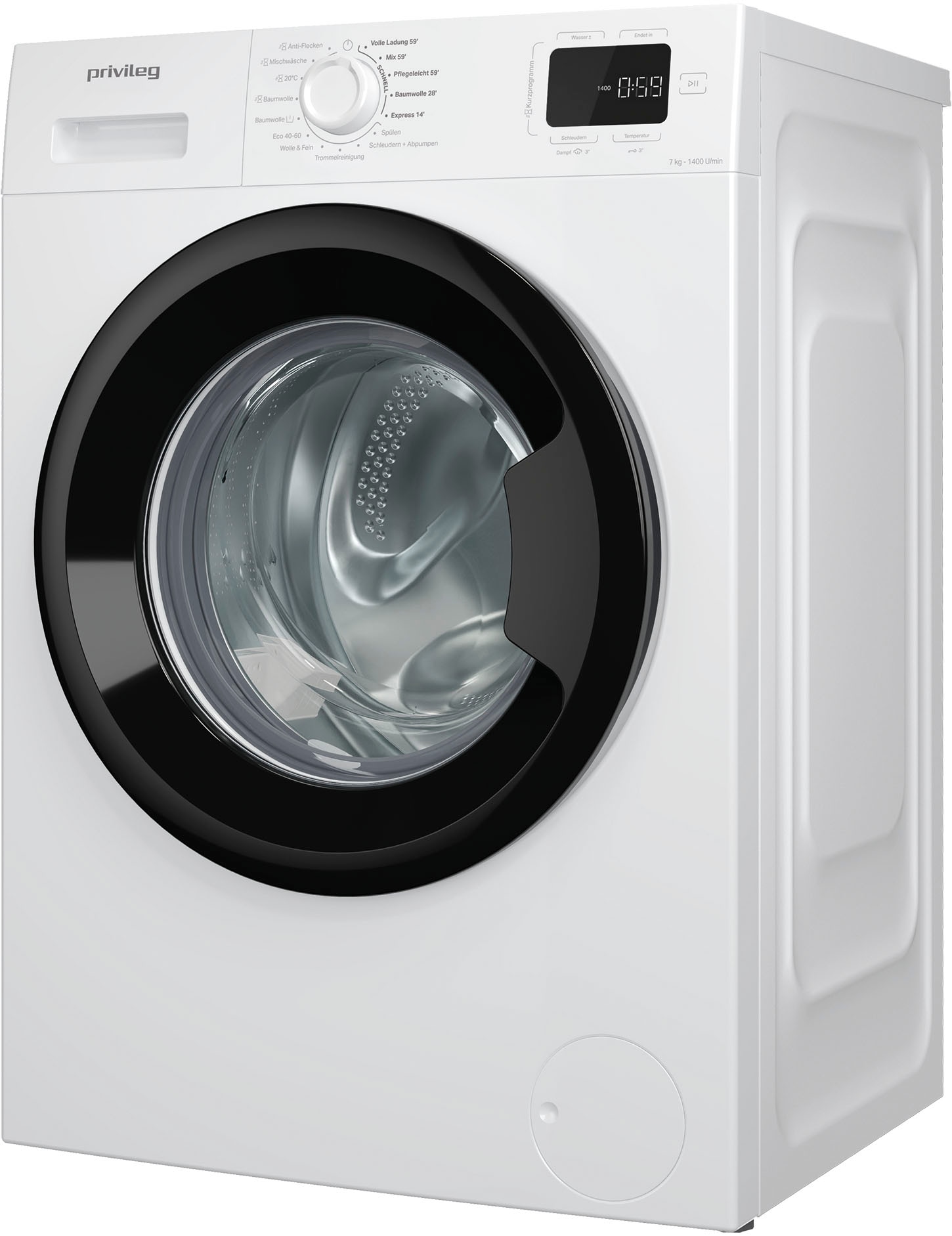 Privileg Waschmaschine MY TIME »PWF 774A MY TIME DE«, 7 kg, 1400 U/min, Quick Cycles – 5 Programme in unter 1 Stunde