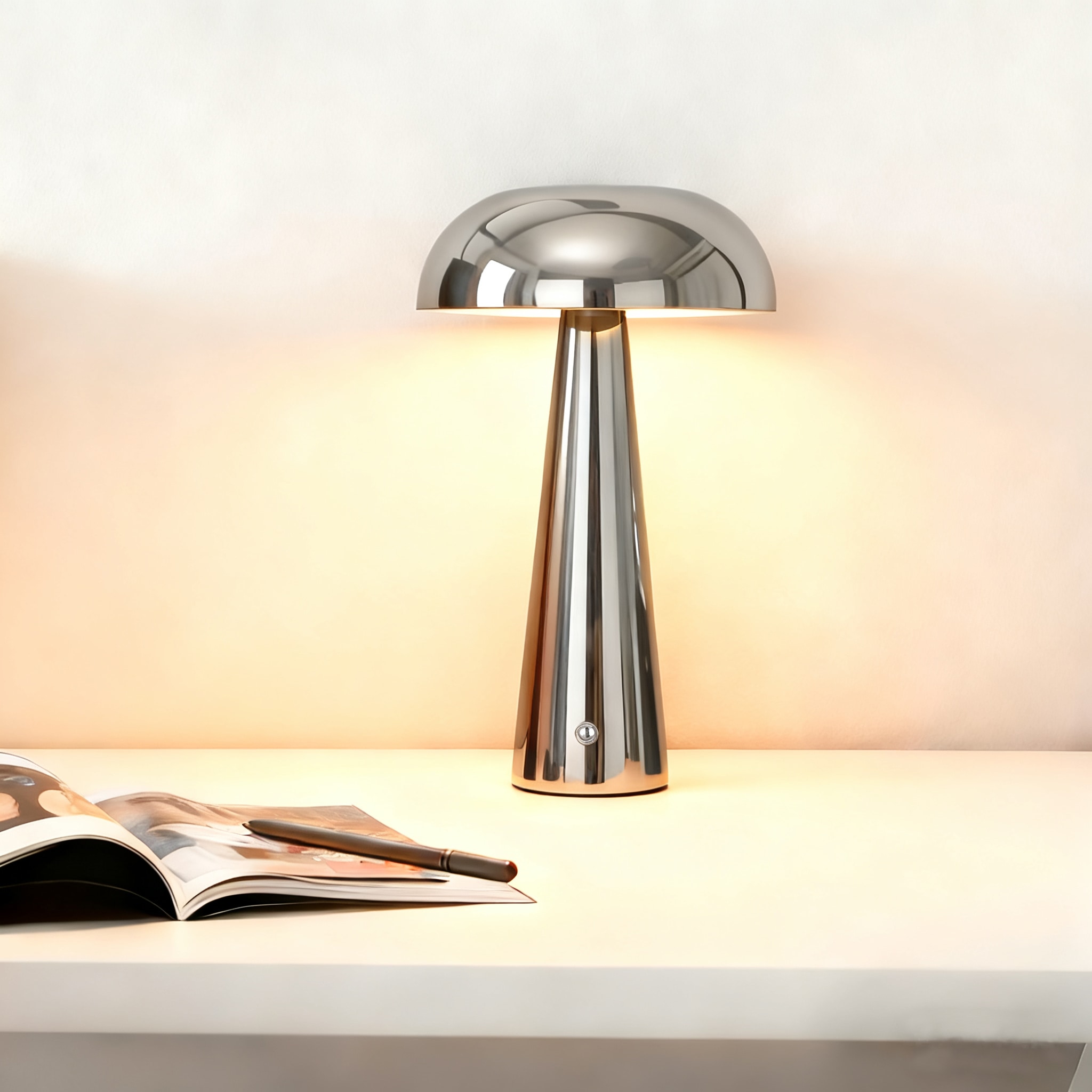 OTTO home LED Tischleuchte »Katniss - Akkuleuchte« LED-Modul 1 Stk. warmweiß - kaltweiß Dimmbar, Farbwechsel, 2600 mAh Akku, USB-C, Akkulampe, Tischlampe