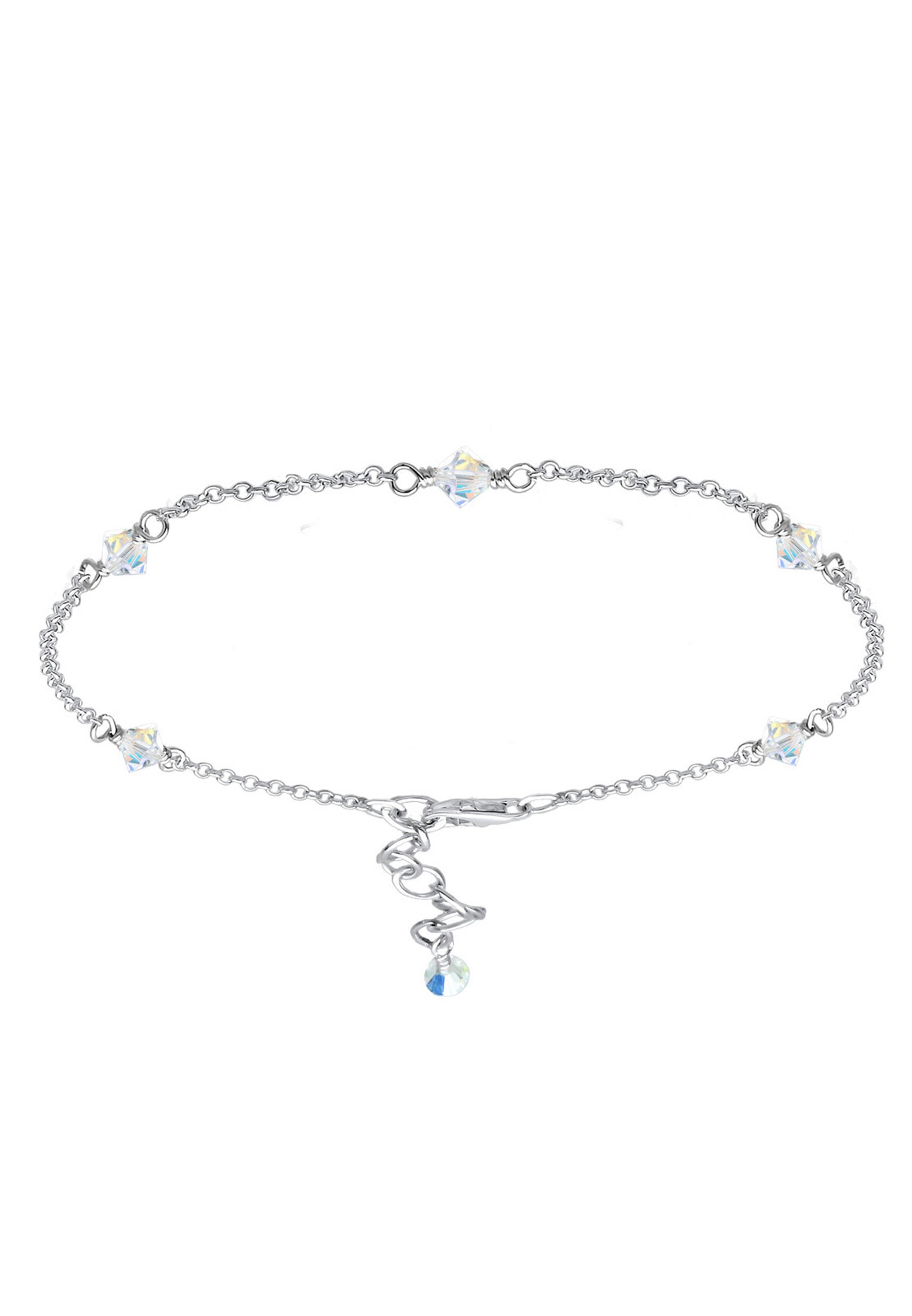Elli Fußkette »Fußschmuck Klassiker Kristalle 925 Silber«