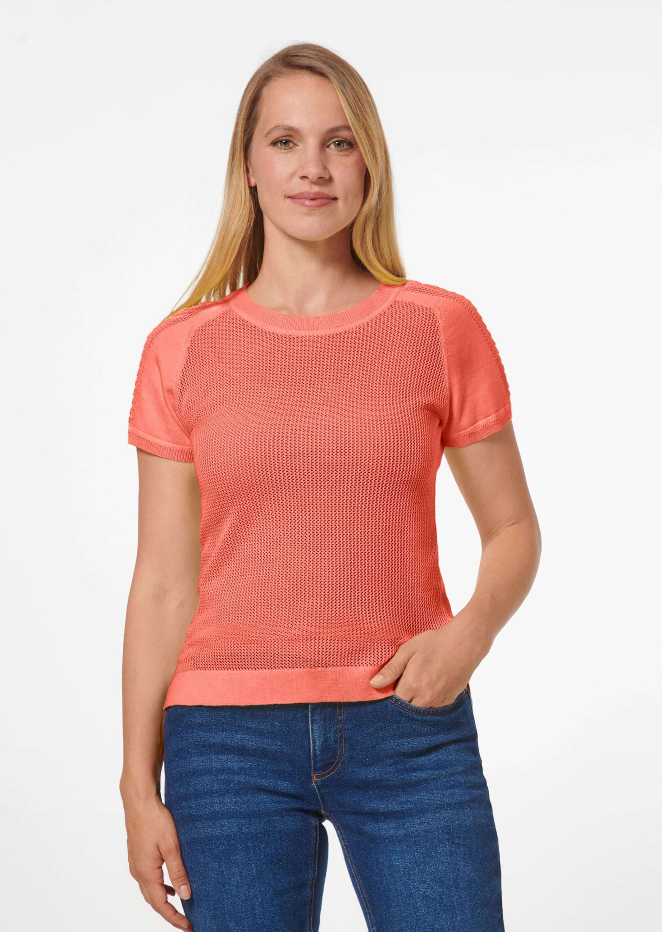 MADELEINE Longpullover »Pullover Netzpullover aus Supima-Baumwolle«