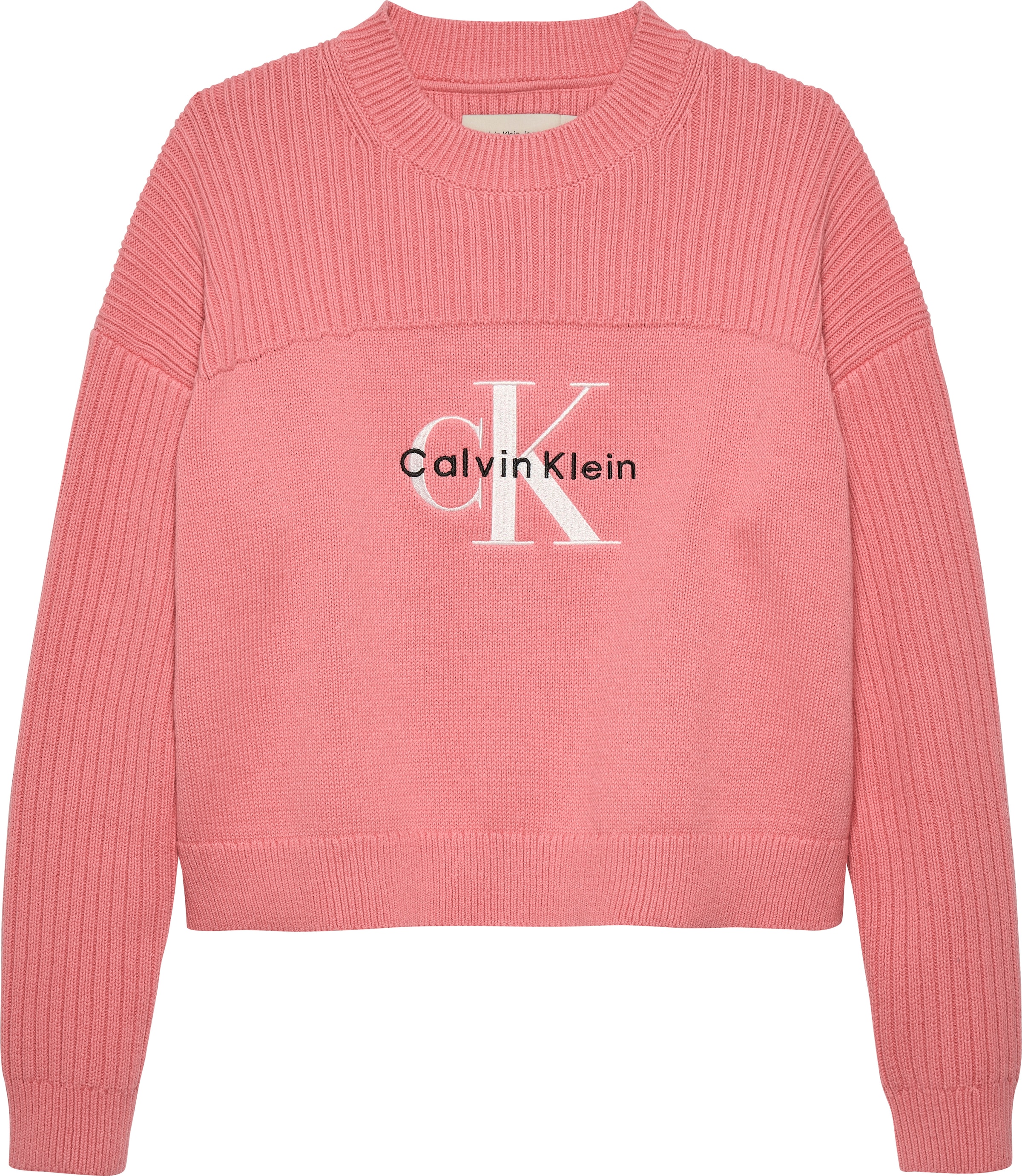 Calvin Klein Jeans Strickpullover »MONOLOGO CN SWEATER«, für Kinder bis 16 Jahre, Logo-Stickerei