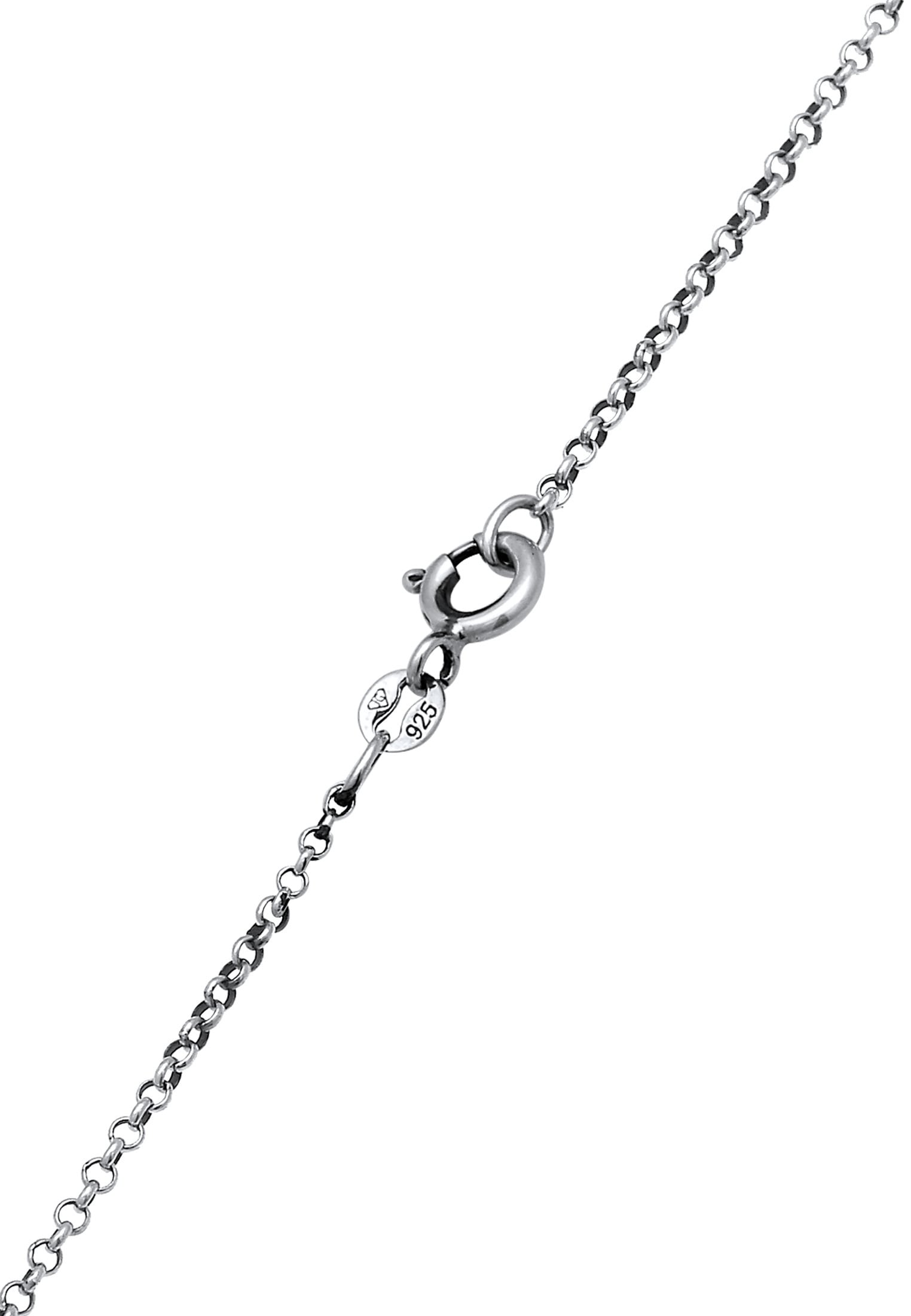 Kuzzoi Kette mit Anhänger »Halskette Herren Blitz Used Look 925 Silber«