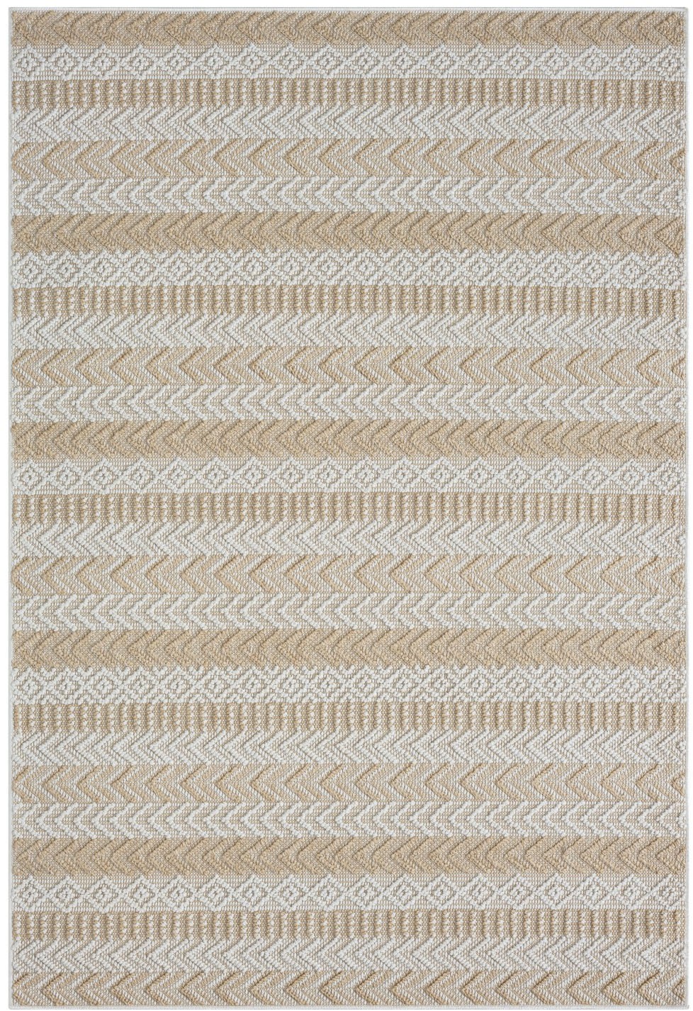 Myflair Möbel & Accessoires Teppich »Piazza, LAGERRÄUMUNG!«, rechteckig, 8 mm Höhe, modernes Design, gestreift, In & Outdoor geeignet, Balkon, Terrasse