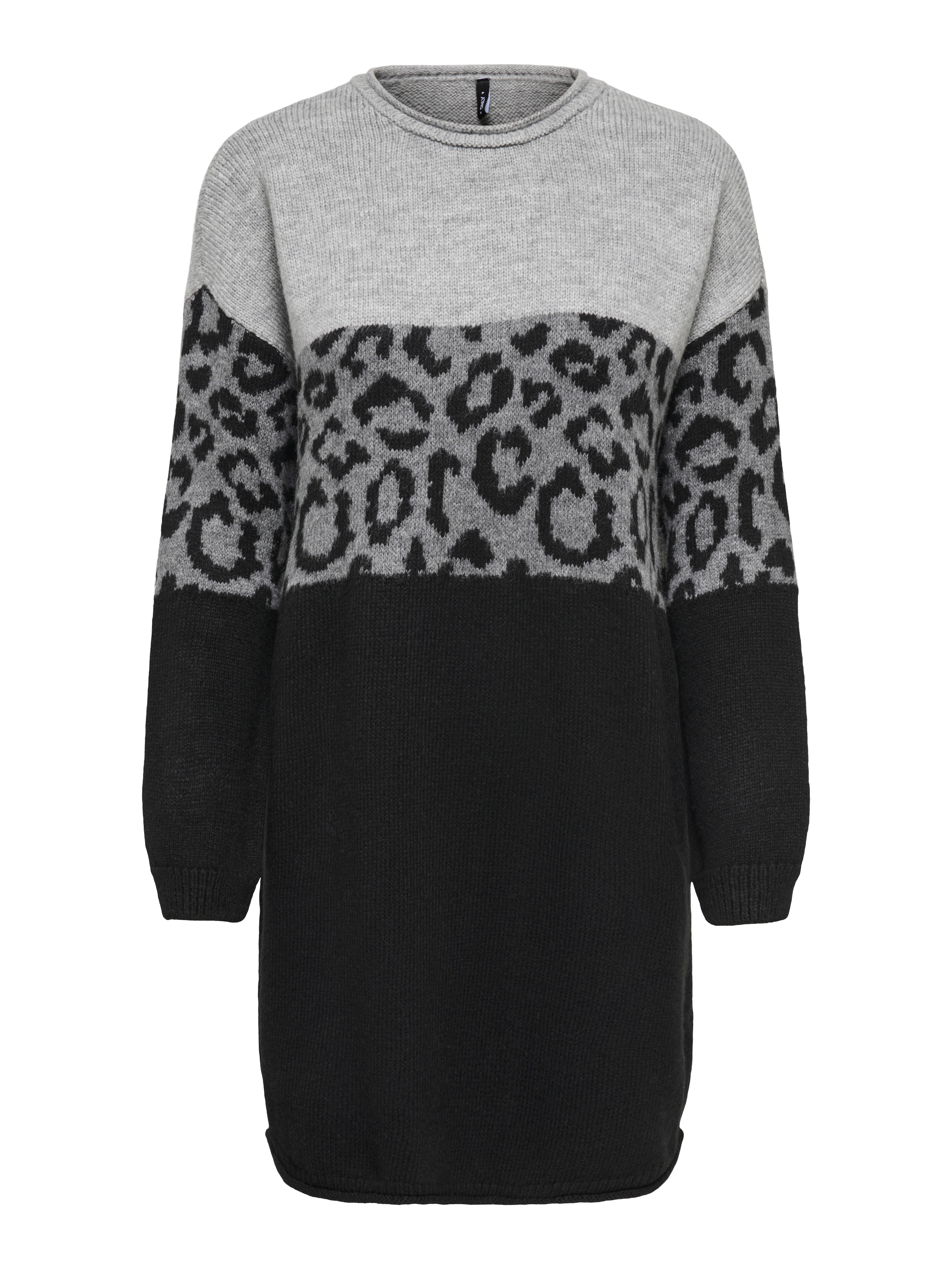 ONLY Strickkleid »ONLJADE PATTERN LS O-NECK DRESS RP KNT« Kunstfaser, regular fit