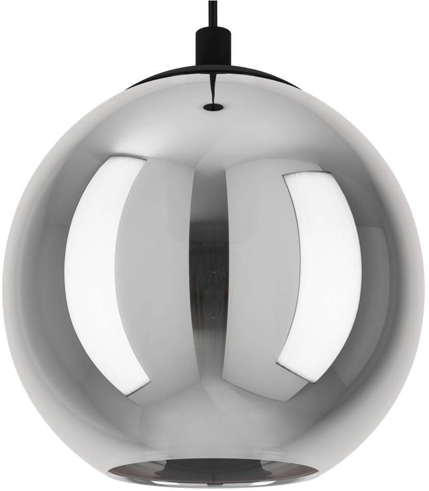 EGLO Pendelleuchte »ARISCANI«, 3 flammig, Leuchtmittel E27 | ohne Leuchtmittel, Lampe für Esstisch, Hängeleuchte, Rauchglas schwarz transparent, E27