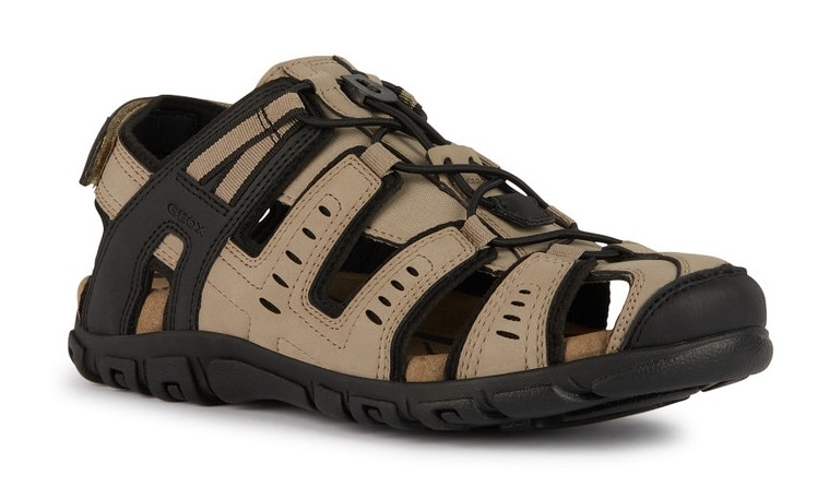 Sandale »UOMO SANDAL STRADA C«, Sommerschuh, Klettschuh, Outdoorsandale, mit Lederfußbett