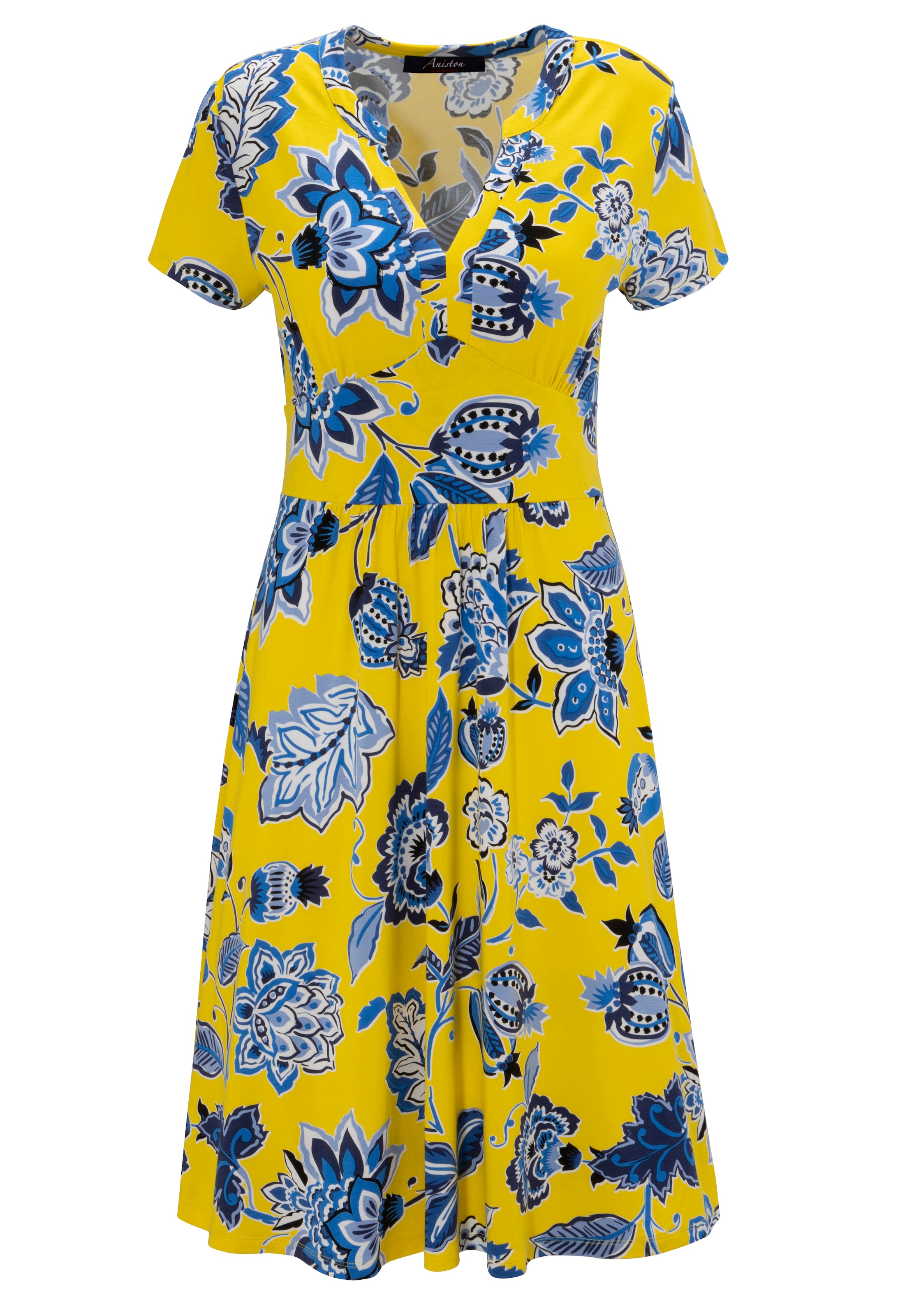 Aniston CASUAL Sommerkleid, mit großflächigem Blumendruck- jedes Teil ein Unikat - NEUE KOLLEKTION