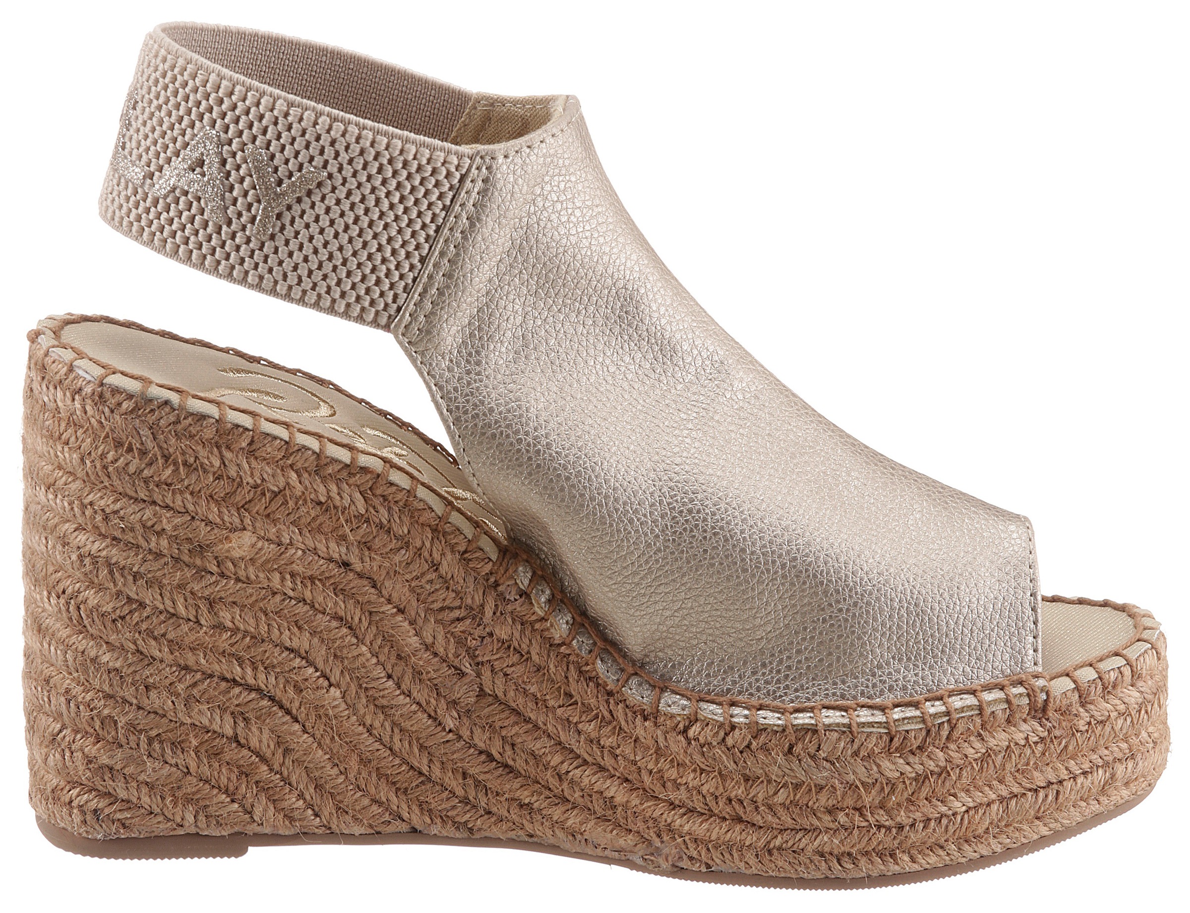 Replay Sandalette »Tyne«  , Sommerschuh, Sandale, Keilabsatz, mit Glitzerlogo an der Ferse