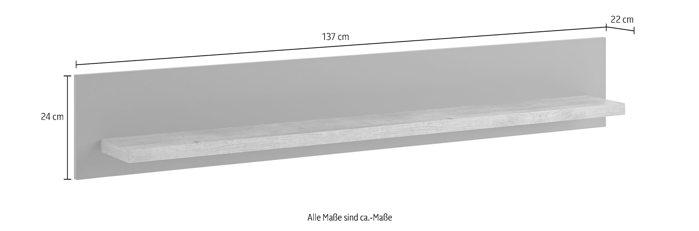 set one by Musterring Wandboard »Lancaster«, Breite 150 oder 180 cm, Ablageboden in Eiche