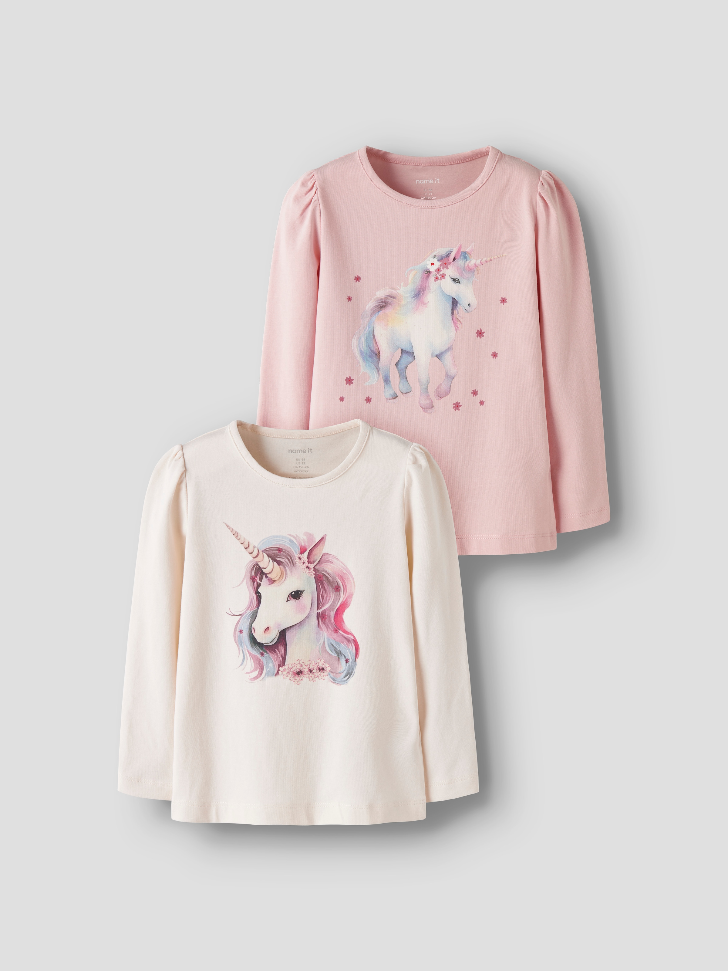 Name It Langarmshirt »NMFKIMIA LS TOP BOX 2P« Packung, 2 Baumwollmischung, regular fit