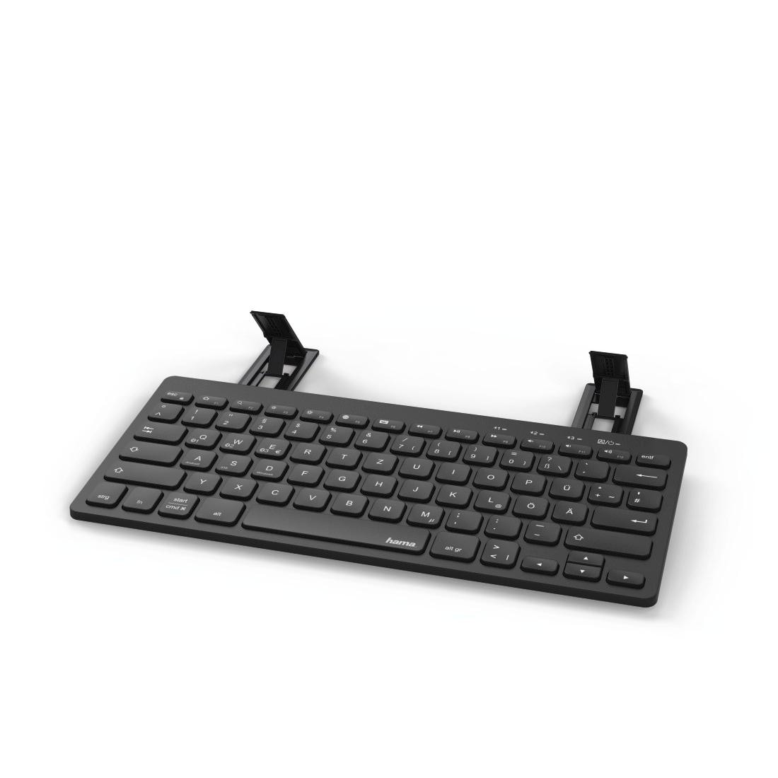 Hama Tastatur »Bluetooth Tastatur Tablet Smartphones mit Standfunktion«, Deutsche Tastatur (QWERTZ)