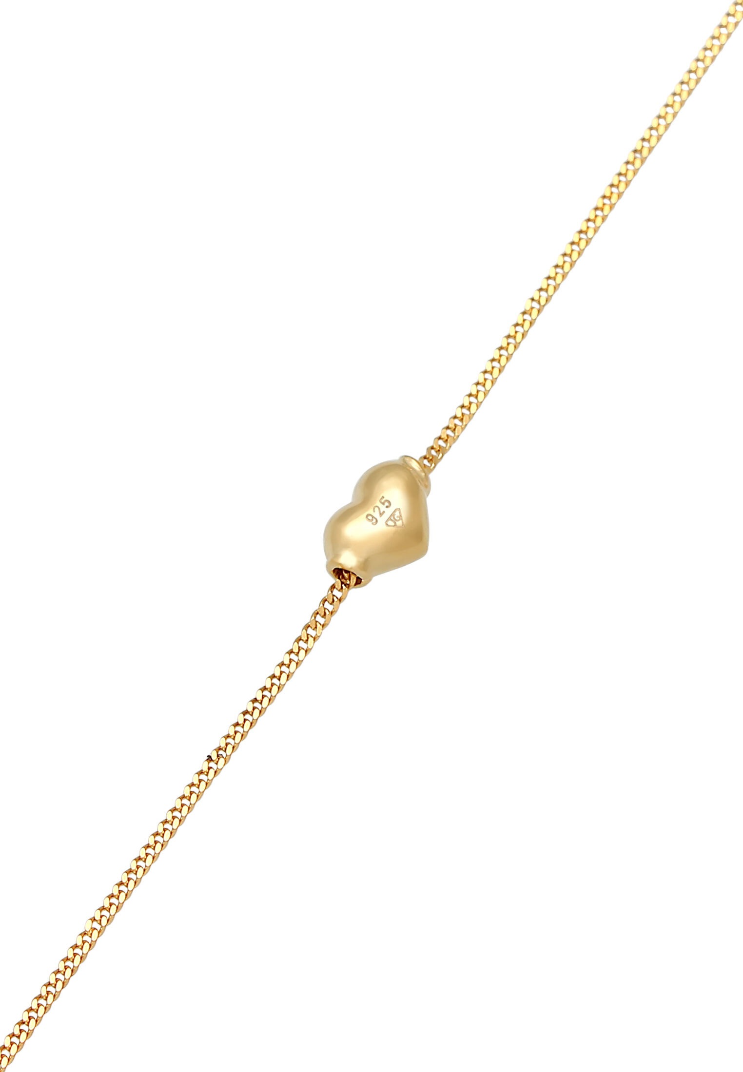 Elli Fußkette »Fußschmuck Kinder Herz Liebe Sommer 925 Silber«
