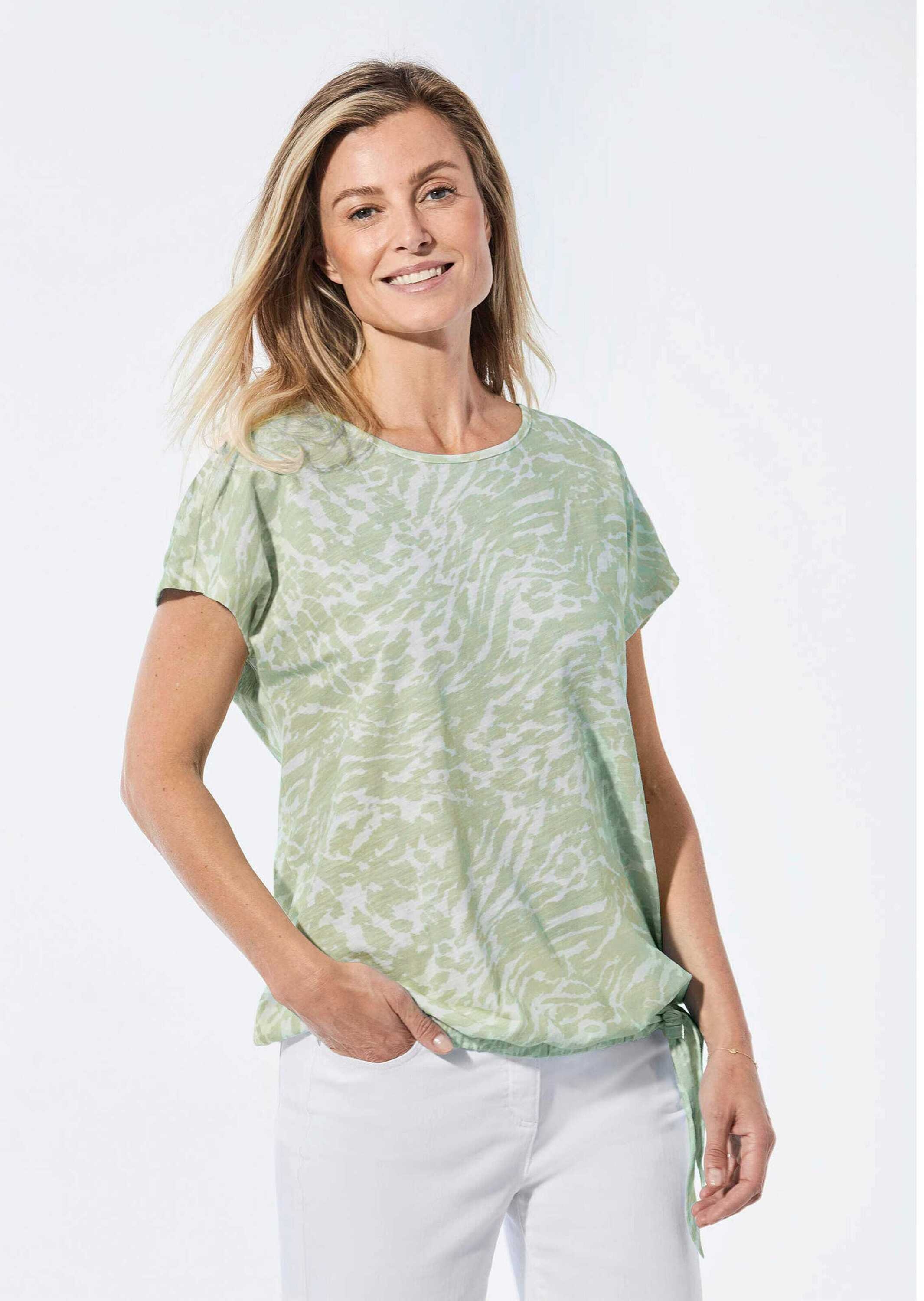 GOLDNER Kurzarmshirt »Kurzgröße Shirt mit U-Boot-Ausschnitt«