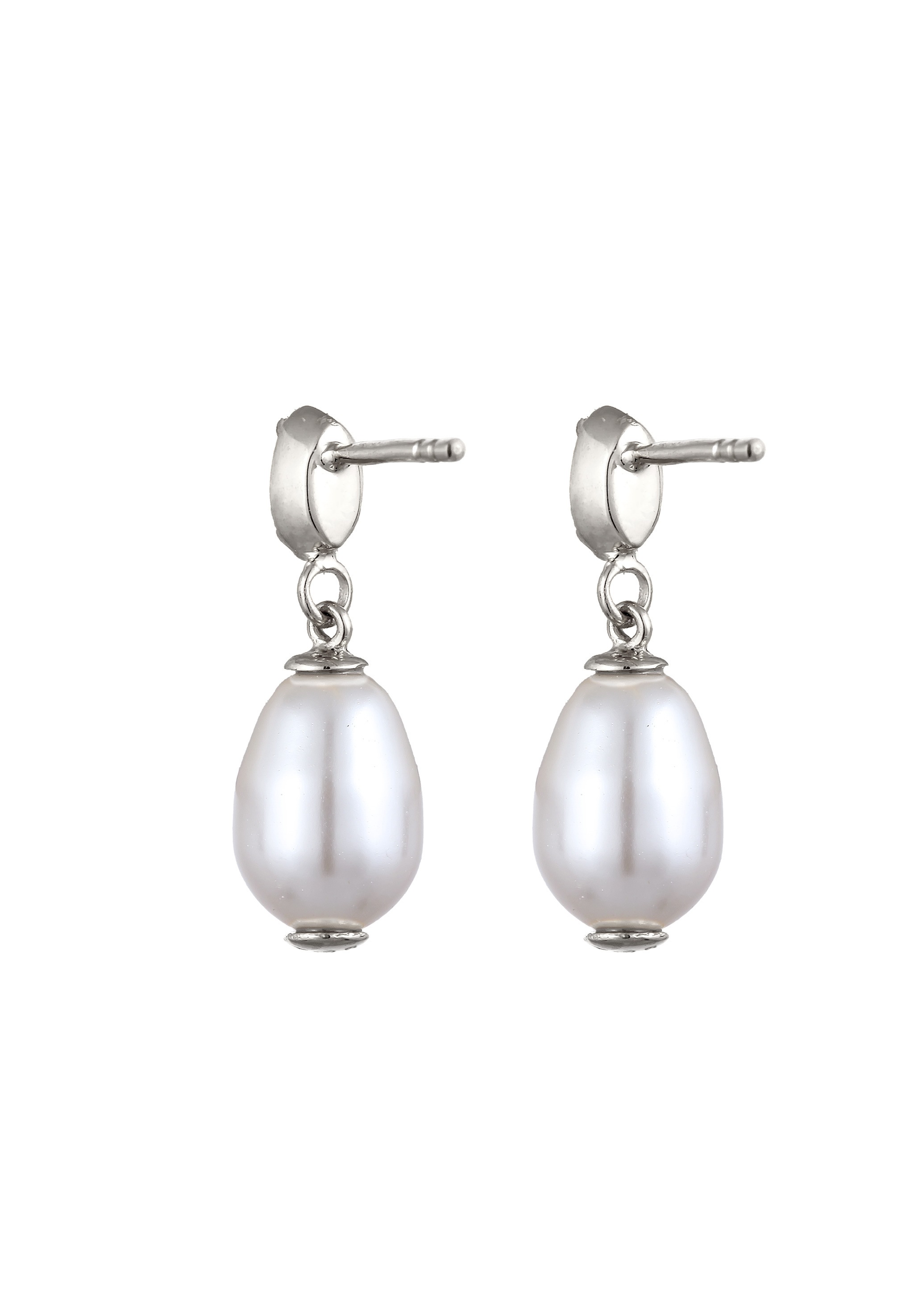 Elli Paar Ohrstecker »Ohrringe Ohrstecker Synthetische Perle Weiß 925 Sterling Silber«