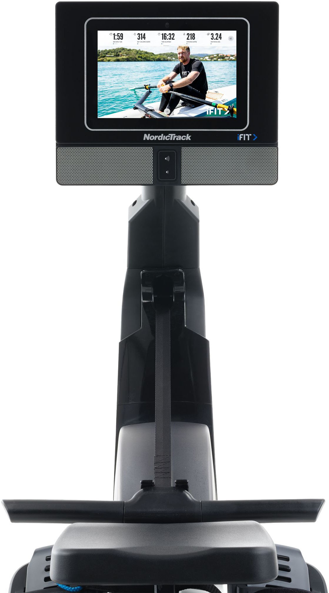 NordicTrack Rudergerät »NordicTrack RW700«, (iFIT-fähiger Rower mit schwenkbarem 10'' Touchscreen), Rudermaschine, 26 Widerstandsstufen, Magnetbremssystem