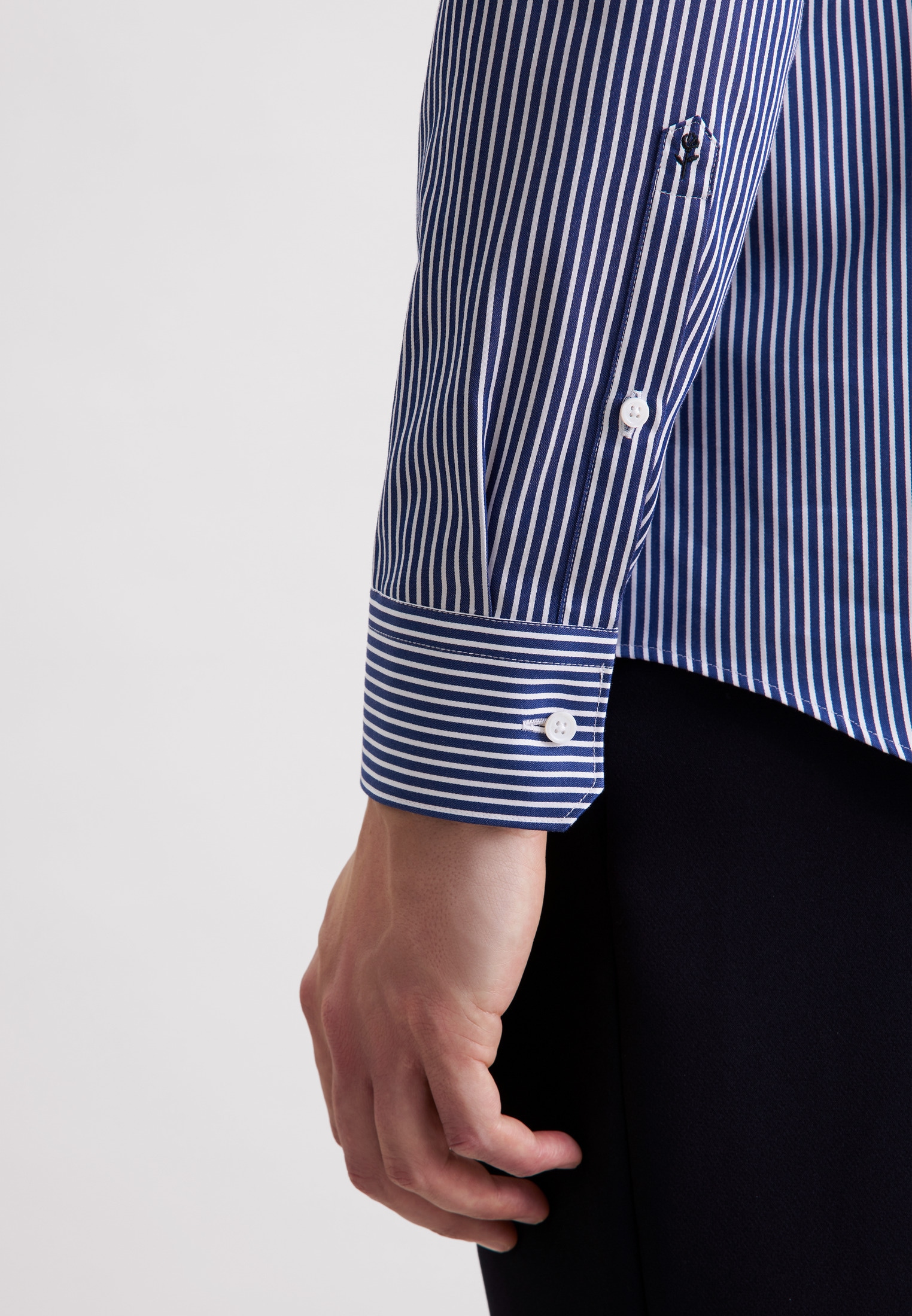 seidensticker Businesshemd »Schwarze Rose« X-Slim 1/1 Kentkragen Gestreift