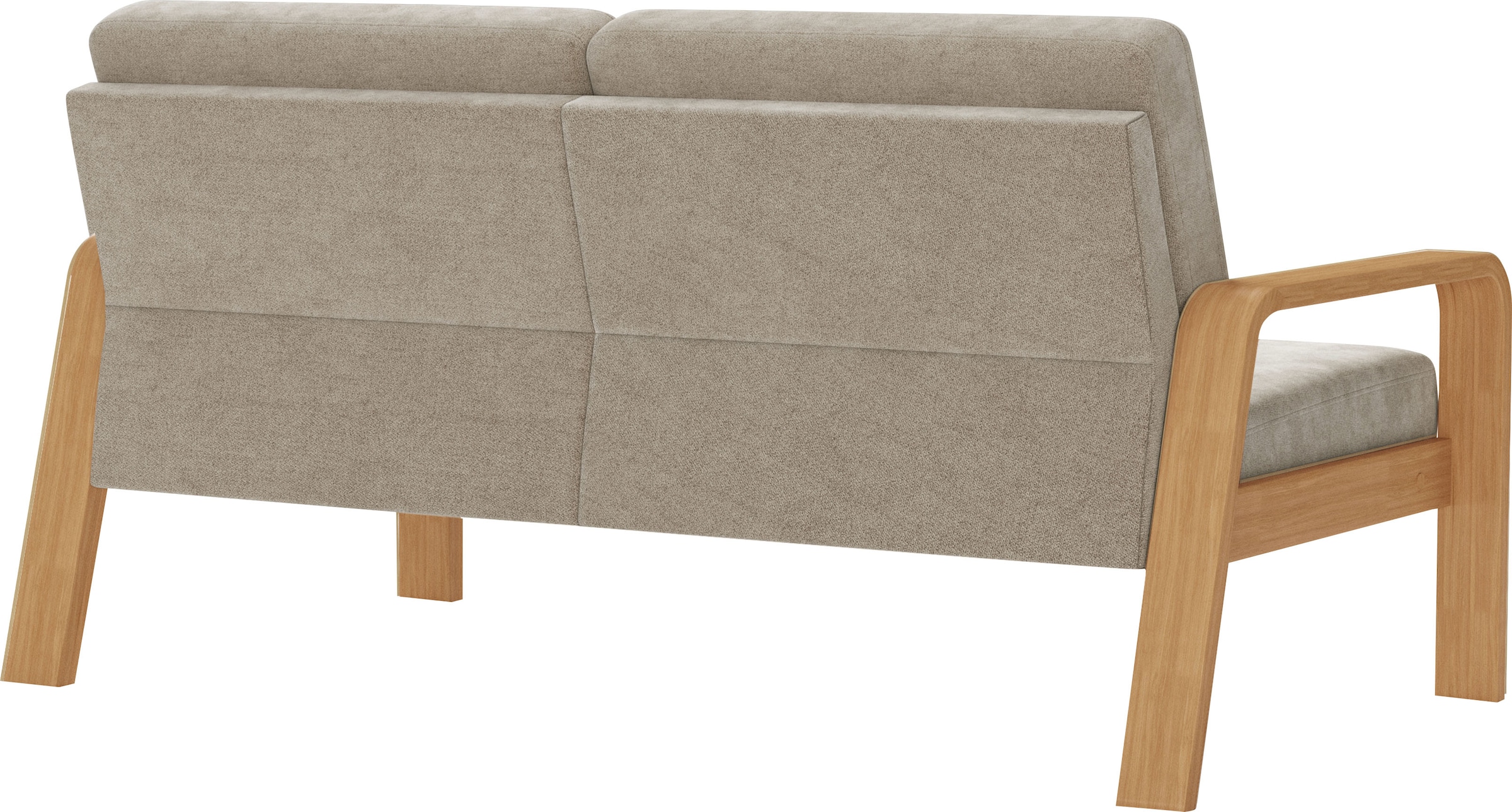 sit&more 2,5-Sitzer »Kolding«, Armlehnen aus eichefarbigem Buchenholz, verschiedene Bezüge und Farben