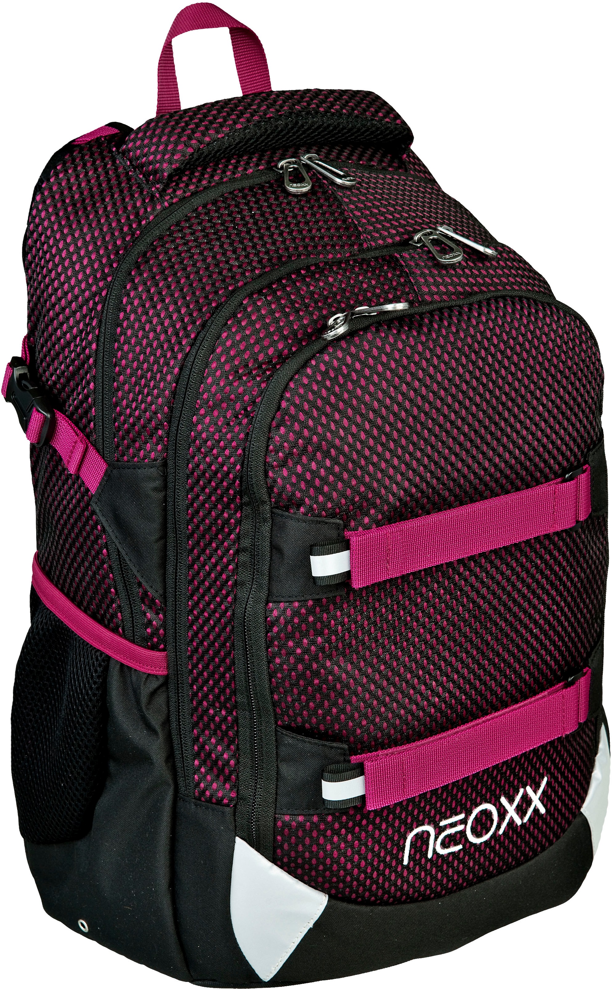neoxx Schulrucksack »Active, Crazy in Mesh«, reflektierende Details, aus recycelten PET-Flaschen